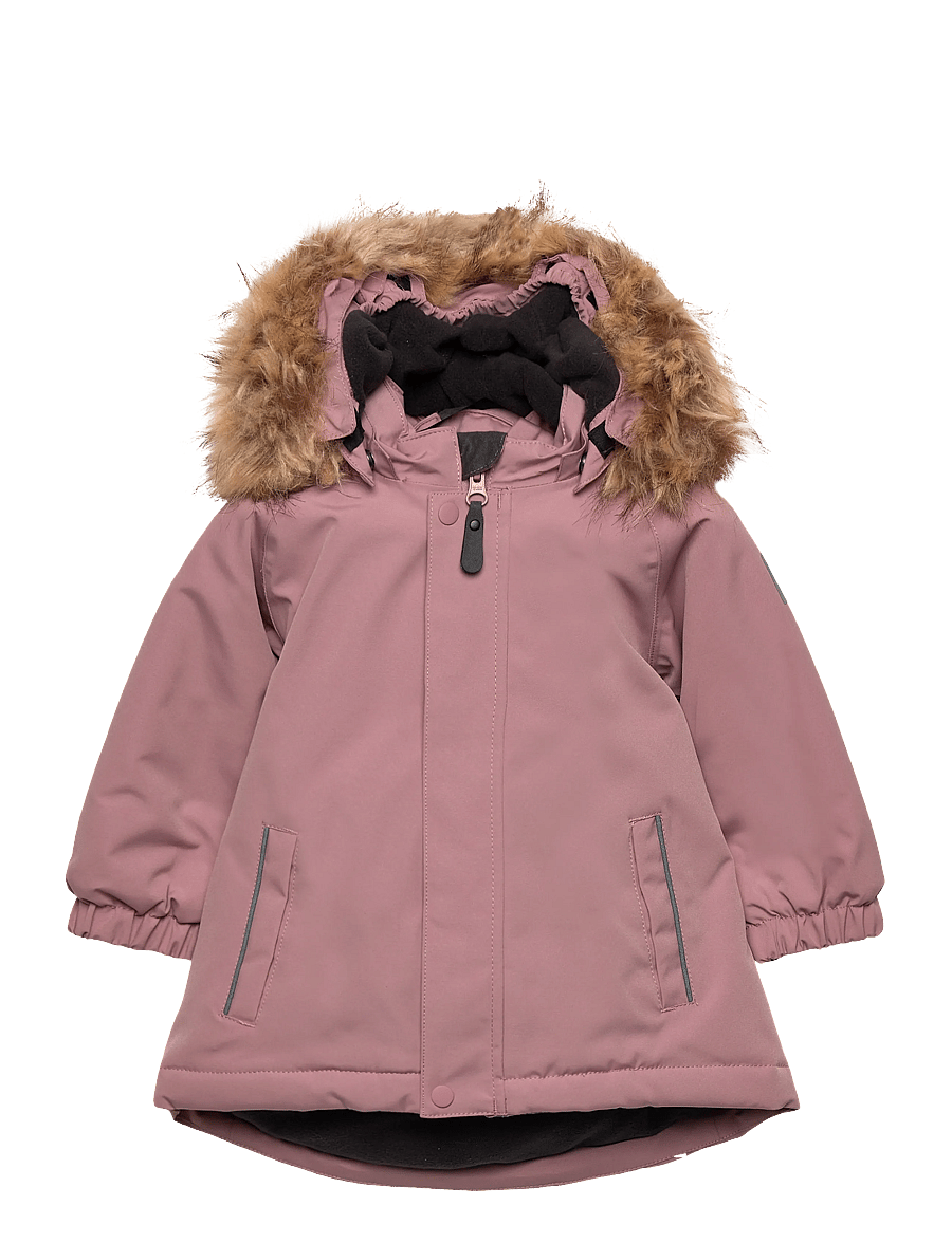 Color Kids - Baby Parka W. Fake Fur - isolierte jacken - woodrose - 0
