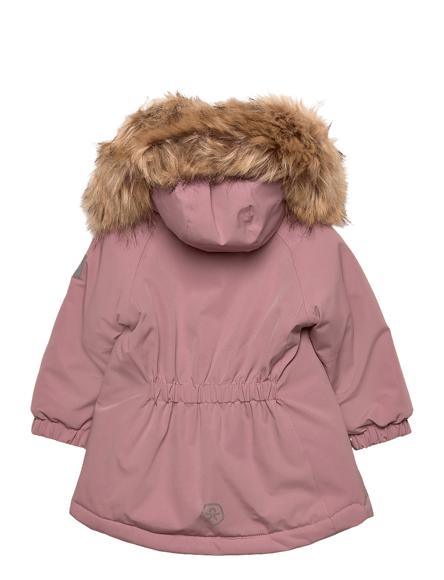 Color Kids - Baby Parka W. Fake Fur - isolierte jacken - woodrose - 1