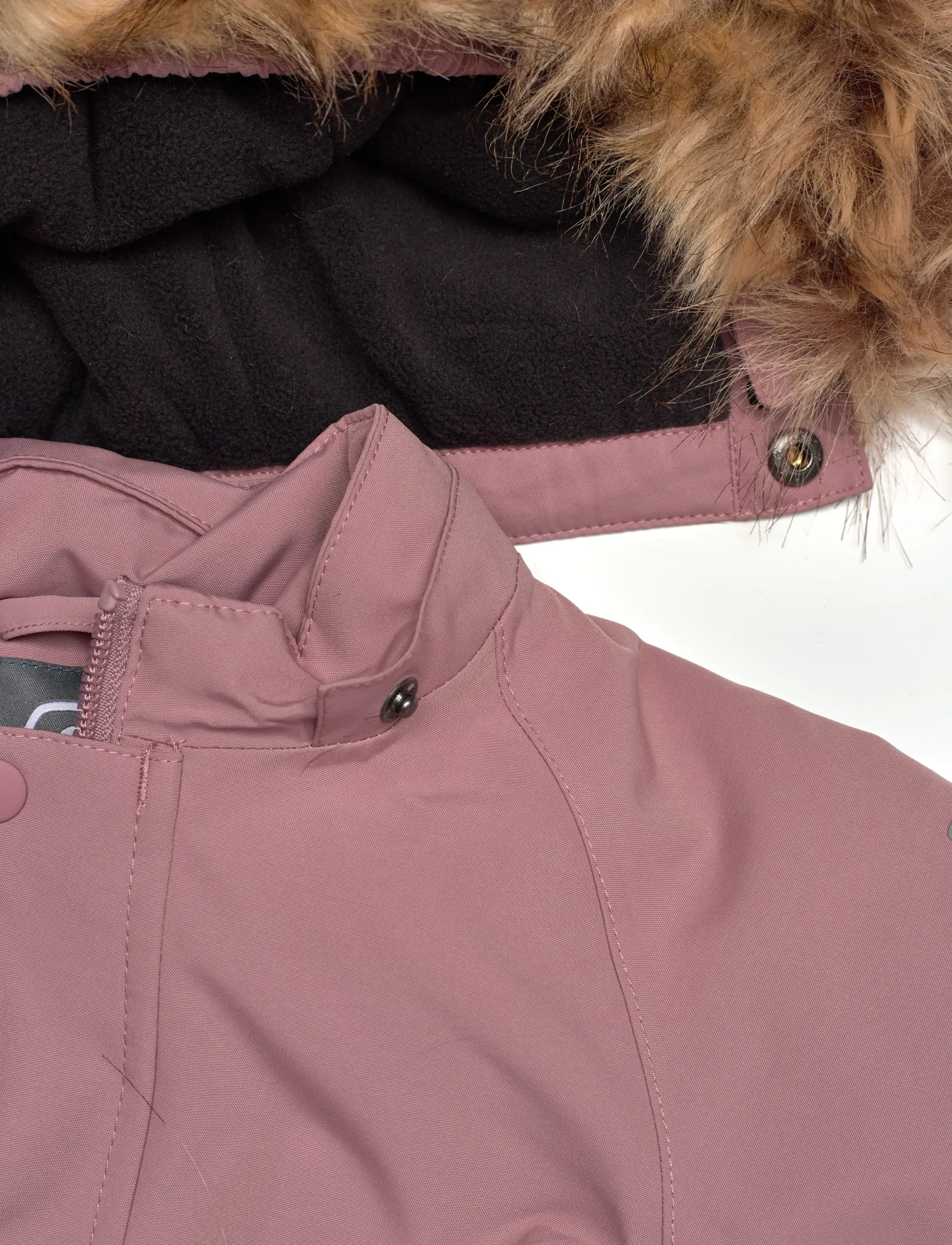 Color Kids - Baby Parka W. Fake Fur - isolierte jacken - woodrose - 3