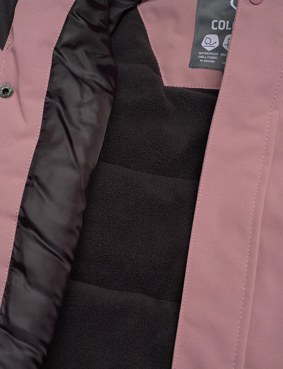 Color Kids - Baby Parka W. Fake Fur - isolierte jacken - woodrose - 4