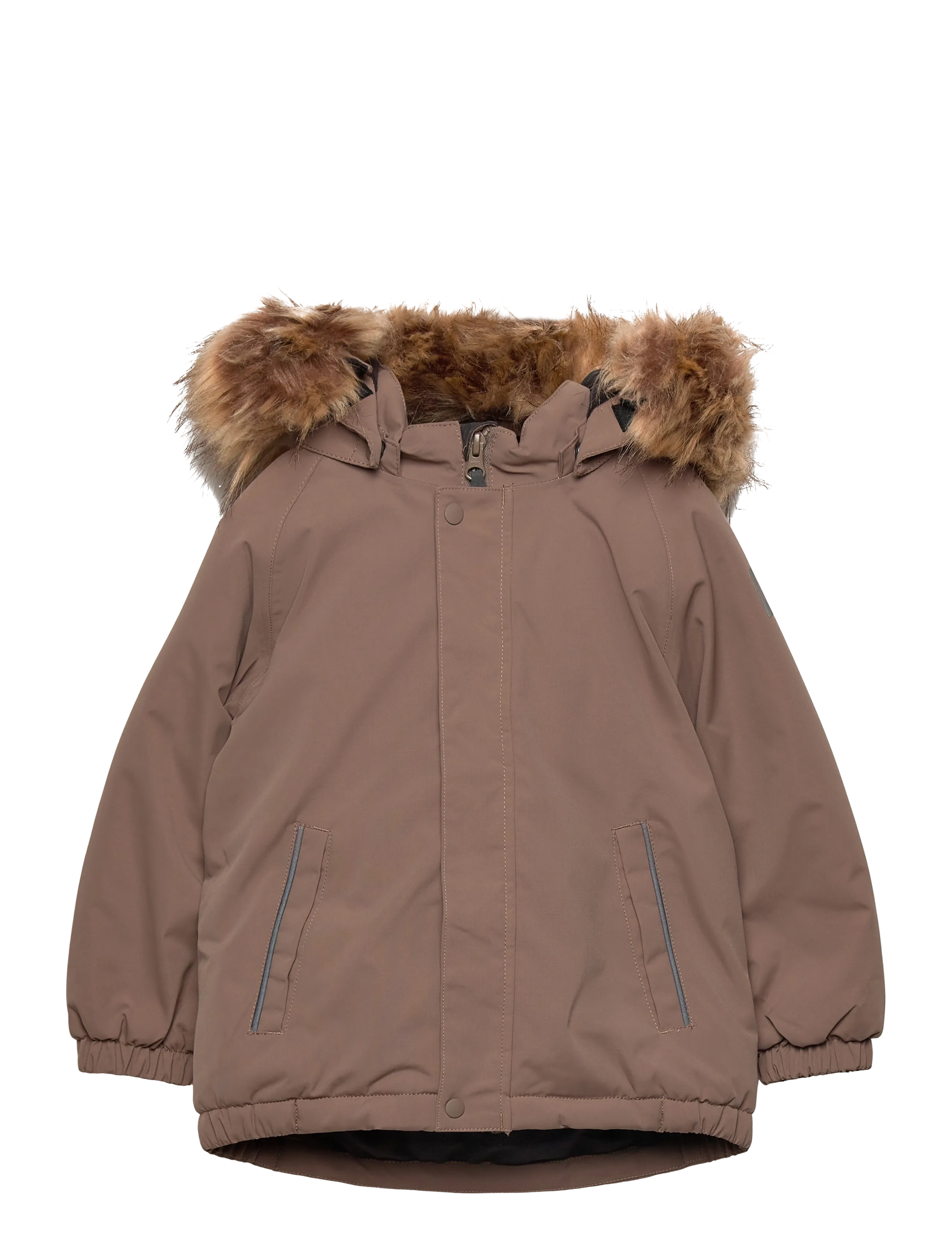 Color Kids Baby Parka W. Fake Fur, 98, Jackets & Coats, Braun - Jackets, Kinder