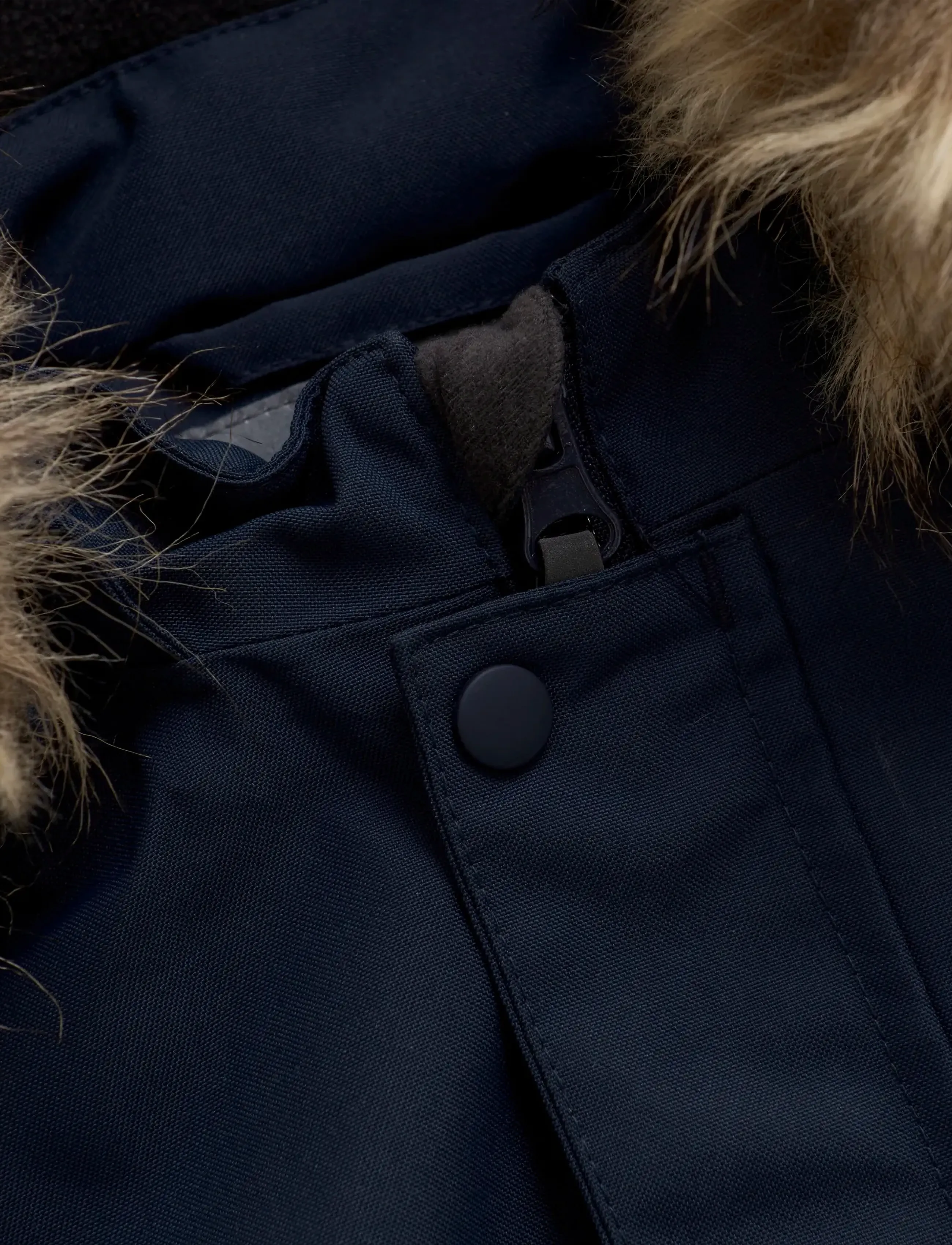 Color Kids - Baby Parka W. Fake Fur - isolerede jakker - total eclipse - 2