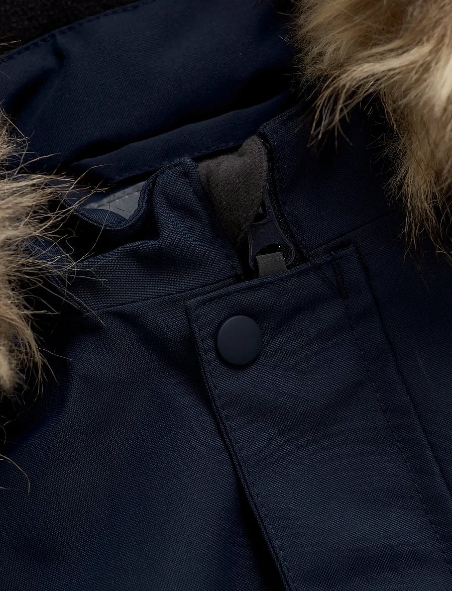 Color Kids - Baby Parka W. Fake Fur - isolerede jakker - total eclipse - 2