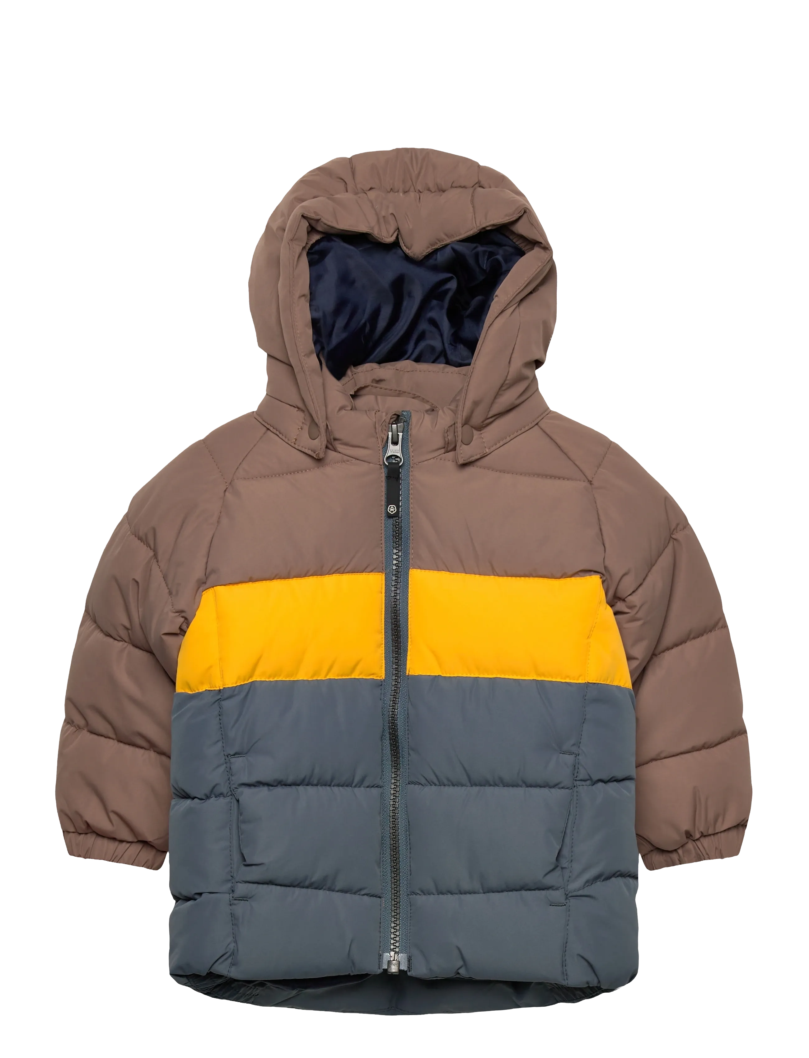 Color Kids Baby Jacket - Quilt & Colorbl. - Jakker - FOSSIL / brown