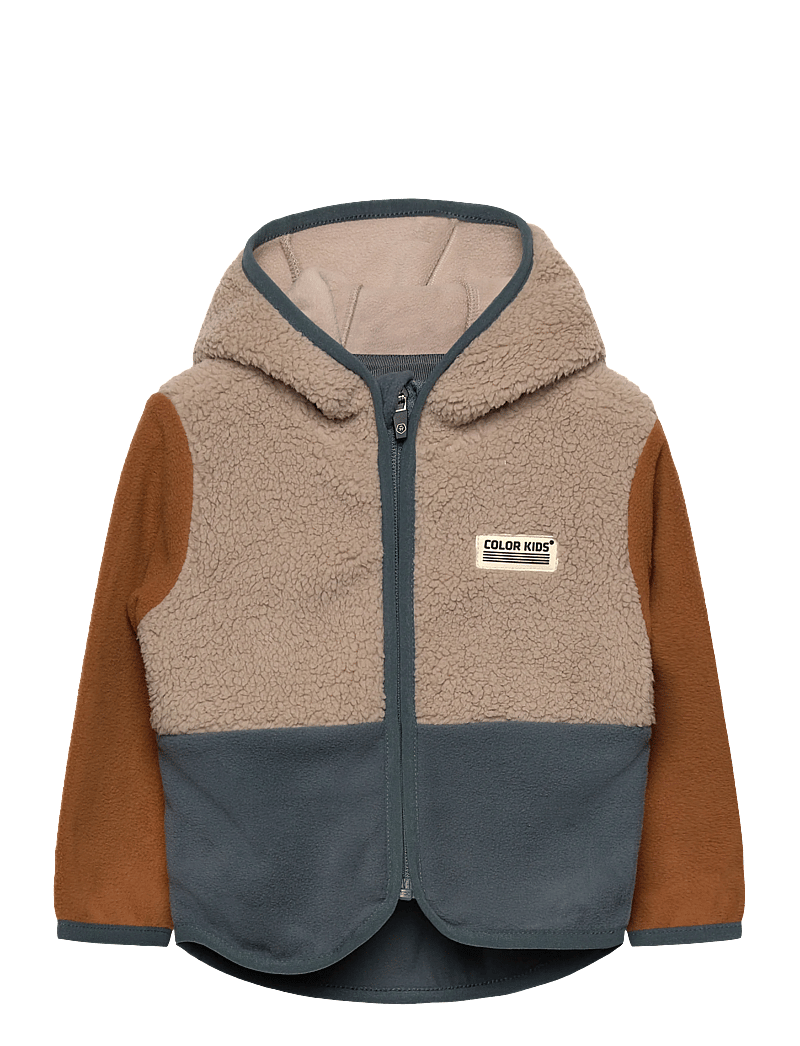 Color Kids - Baby Teddy Fleece Jacket - isolierte jacken - stormy weather - 0