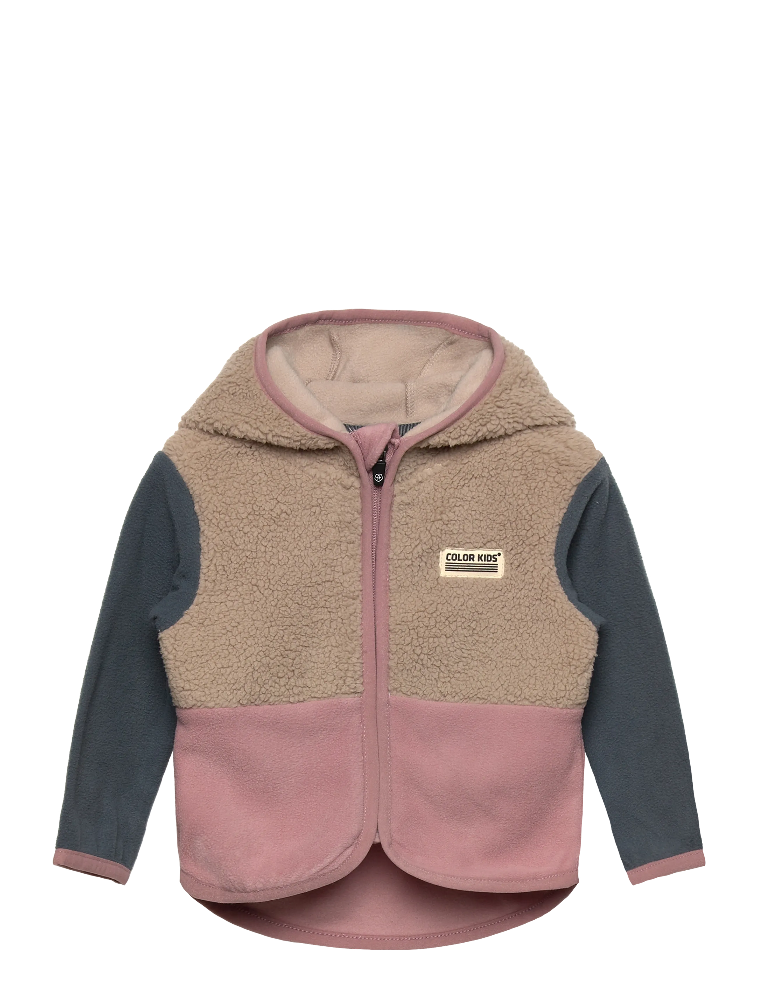 Color Kids Baby Teddy Fleece Jacket - Fleecetøj - WOODROSE / pink/rose