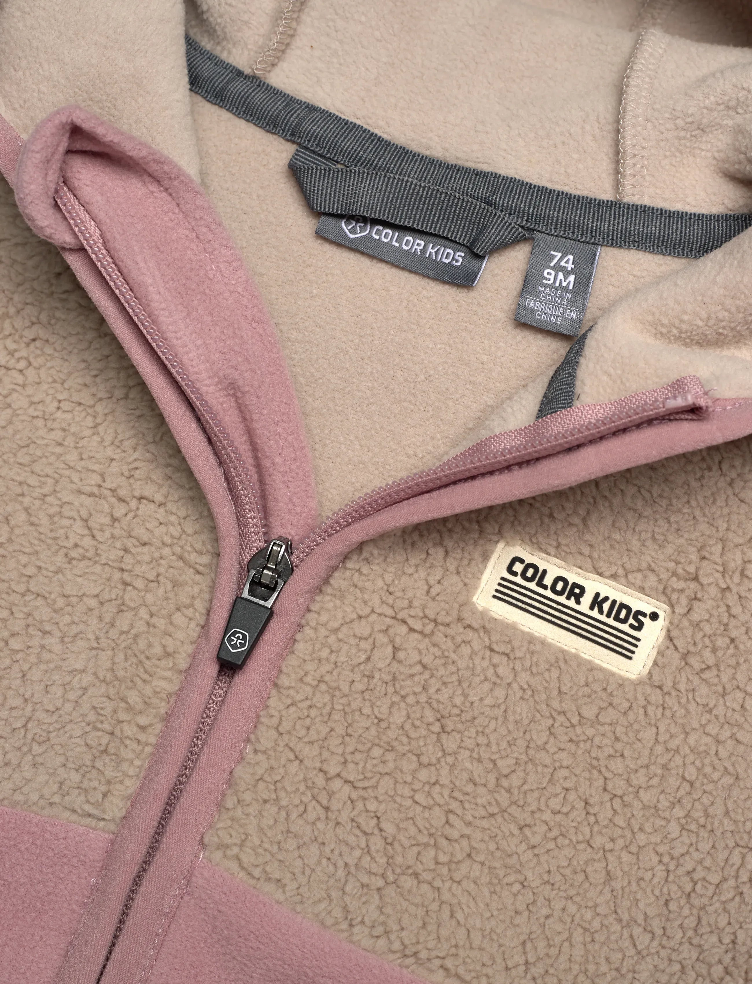 Color Kids - Baby Teddy Fleece Jacket - woodrose - 2