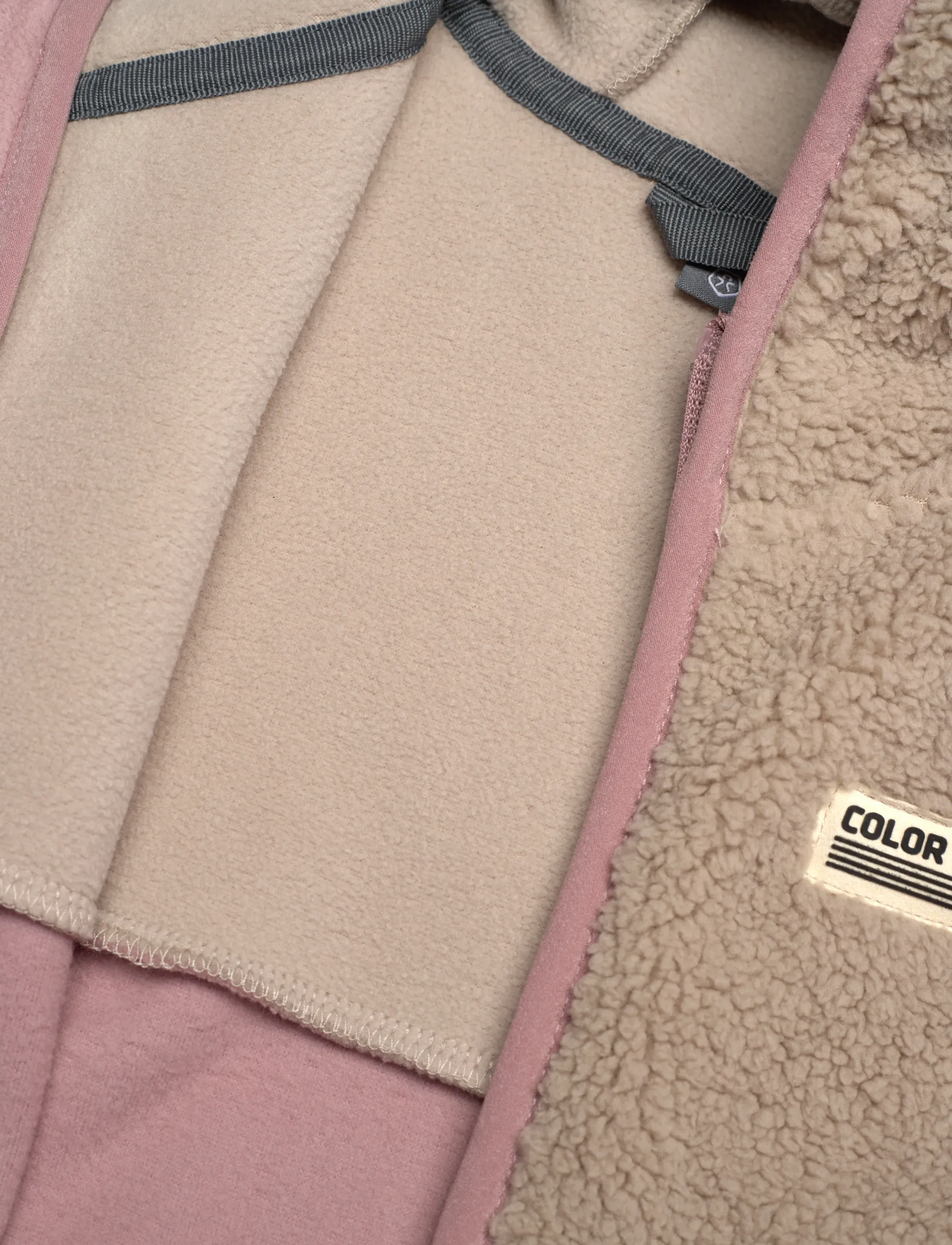 Color Kids - Baby Teddy Fleece Jacket - woodrose - 3