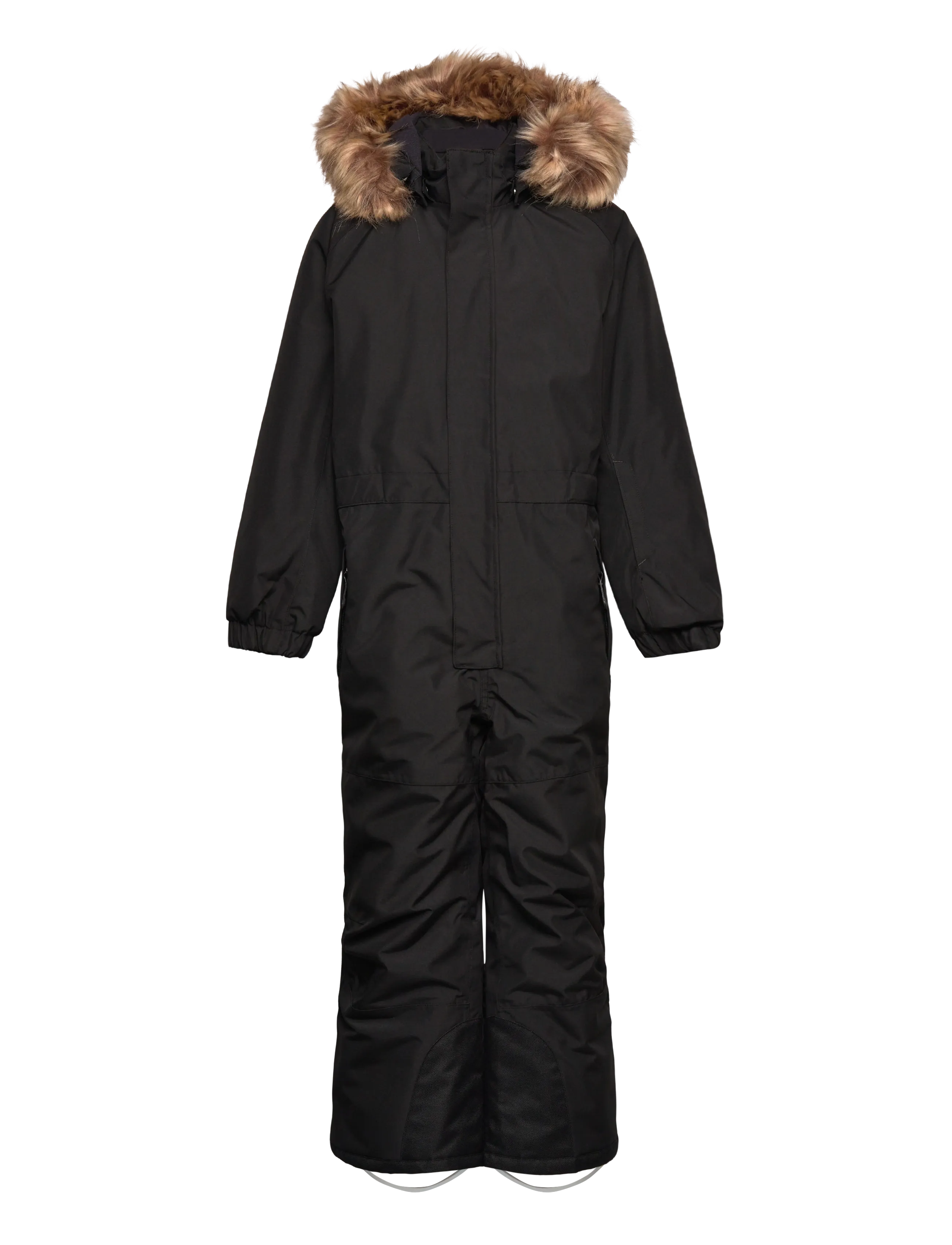 Color Kids Coverall W. Contrast & Fur - Õueriided - BLACK / black