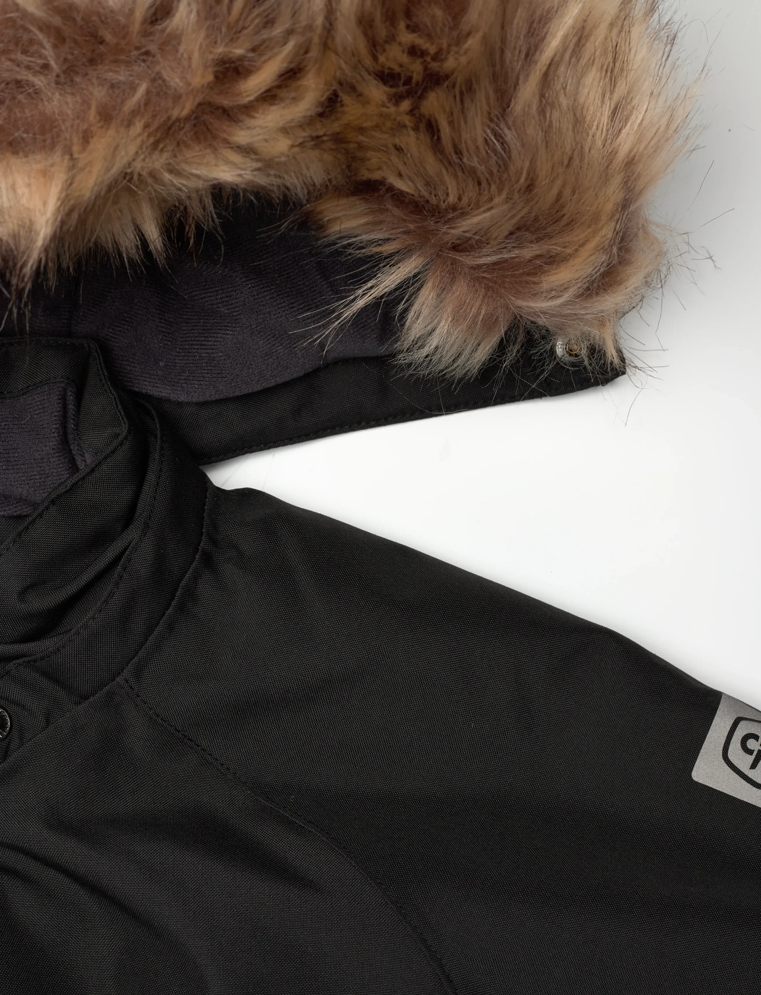 Color Kids - Coverall W. Contrast & Fur - black - 3