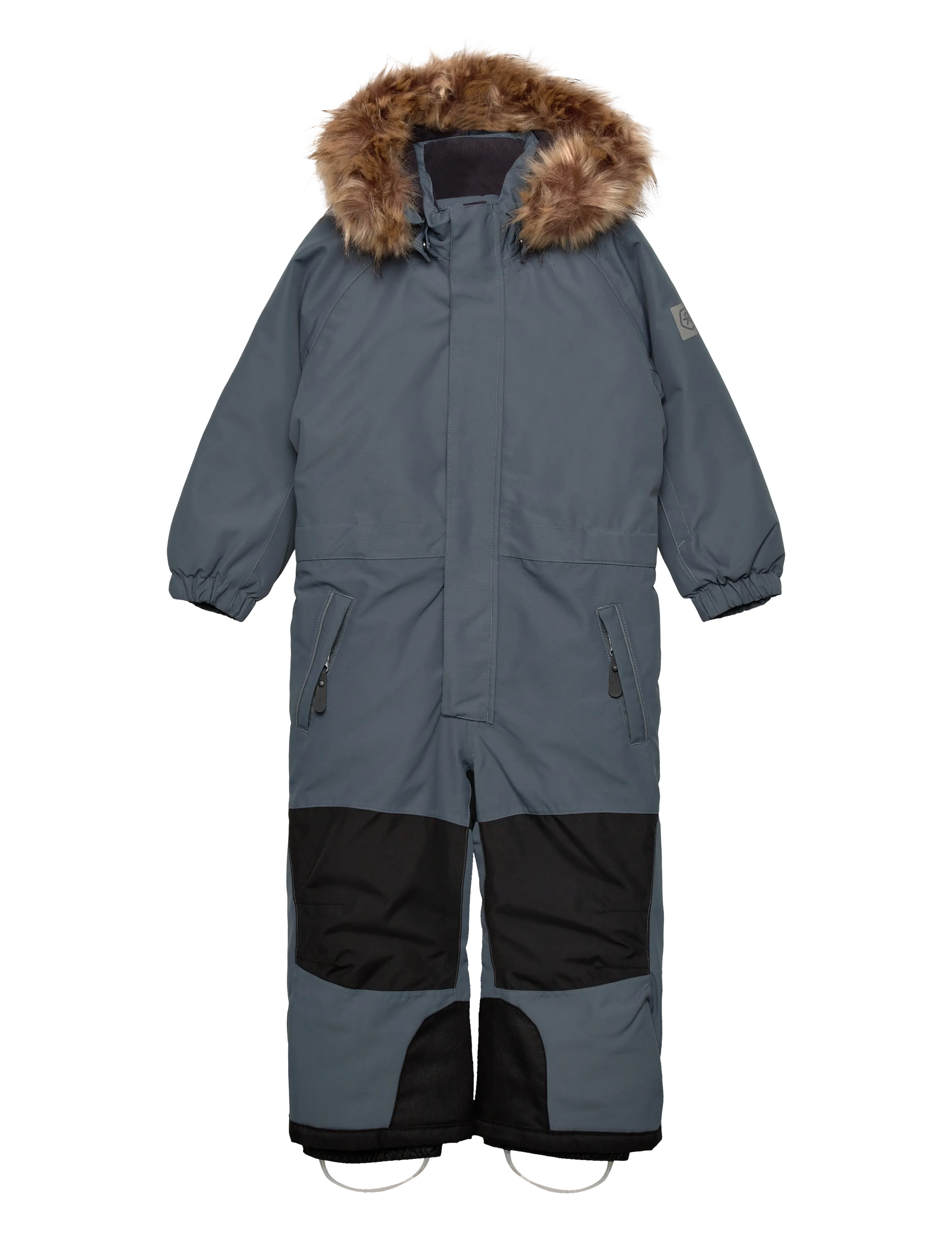 Color Kids Coverall W. Contrast & Fur - Color Kids - STORMY WEATHER / grey