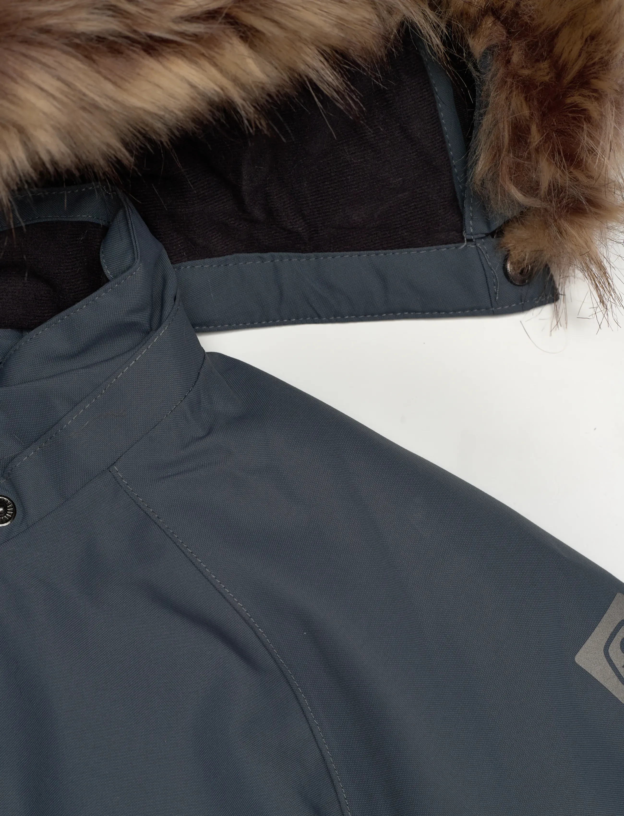 Color Kids - Coverall W. Contrast & Fur - stormy weather - 3