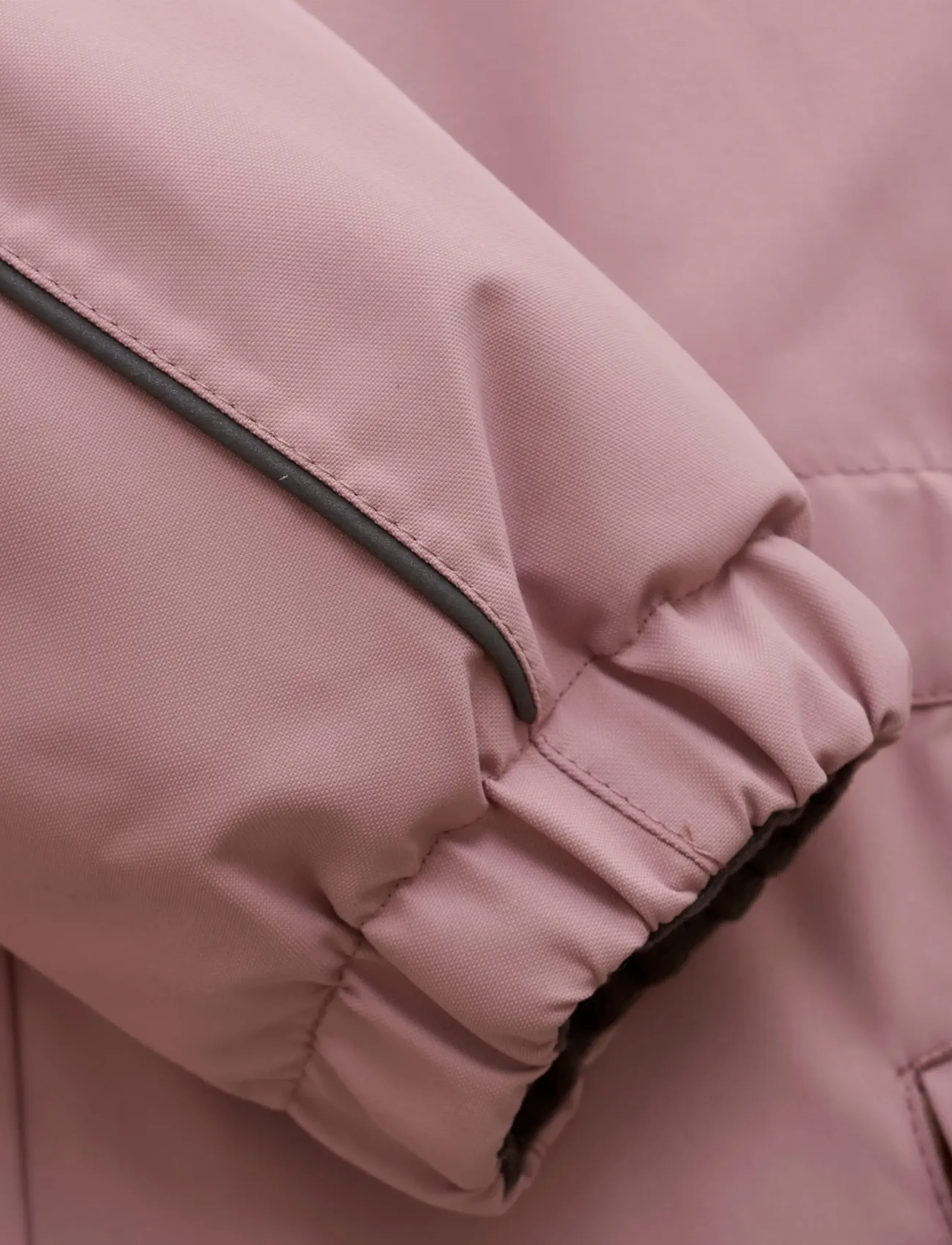 Color Kids - Coverall W. Contrast & Fur - woodrose - 2