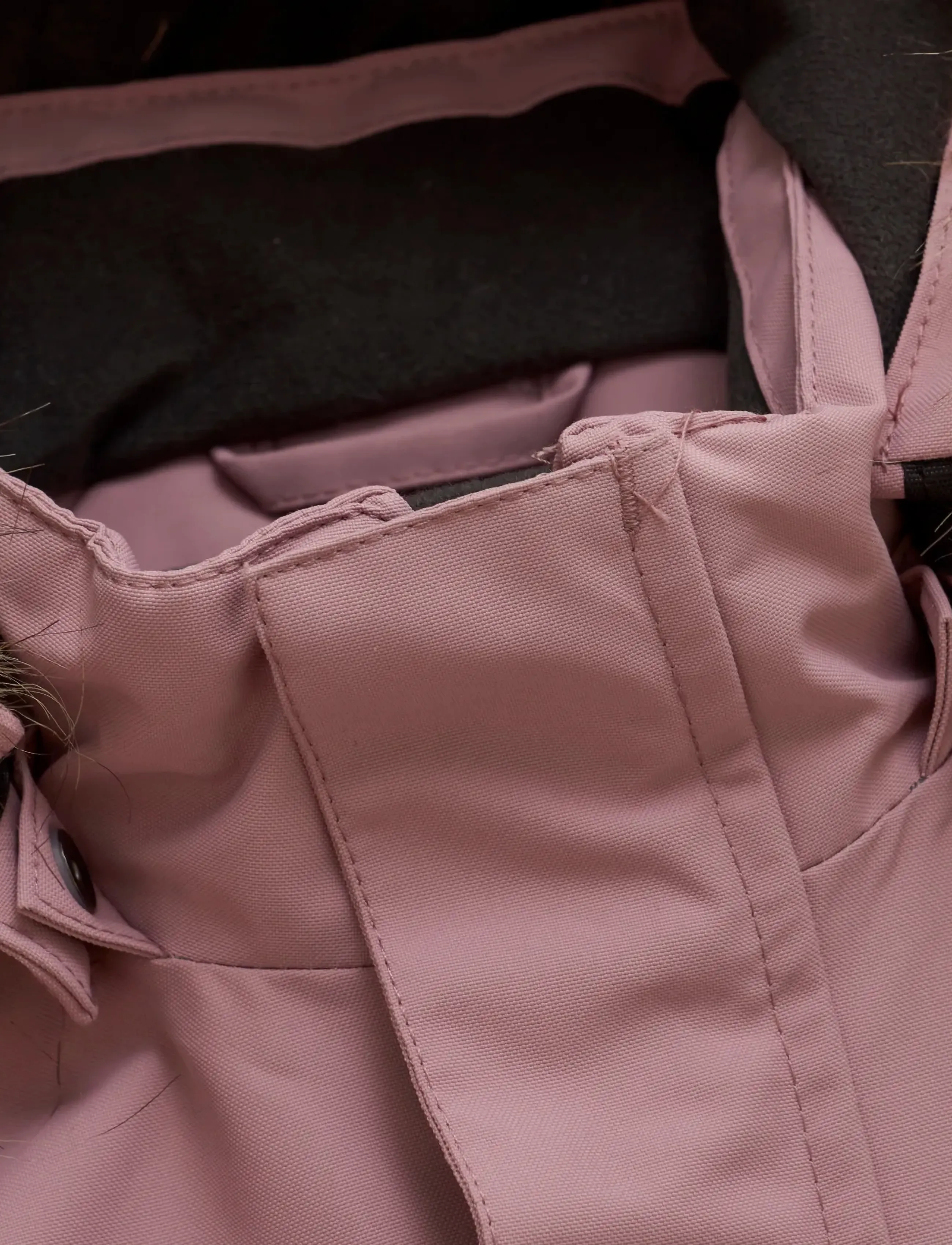 Color Kids - Coverall W. Contrast & Fur - woodrose - 3