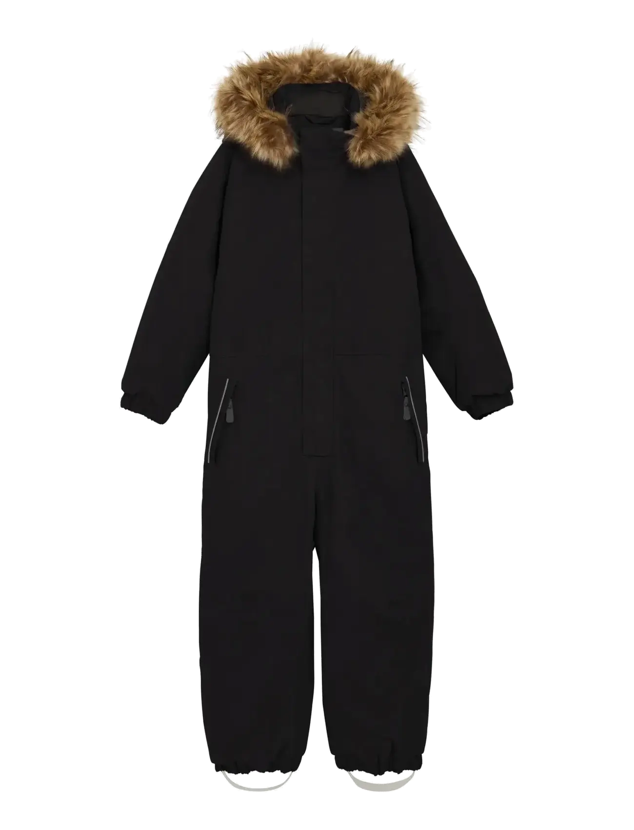 COLOR Kinder Schneeanzug W. Fake Pelz Schwarz - 104 - Kinder