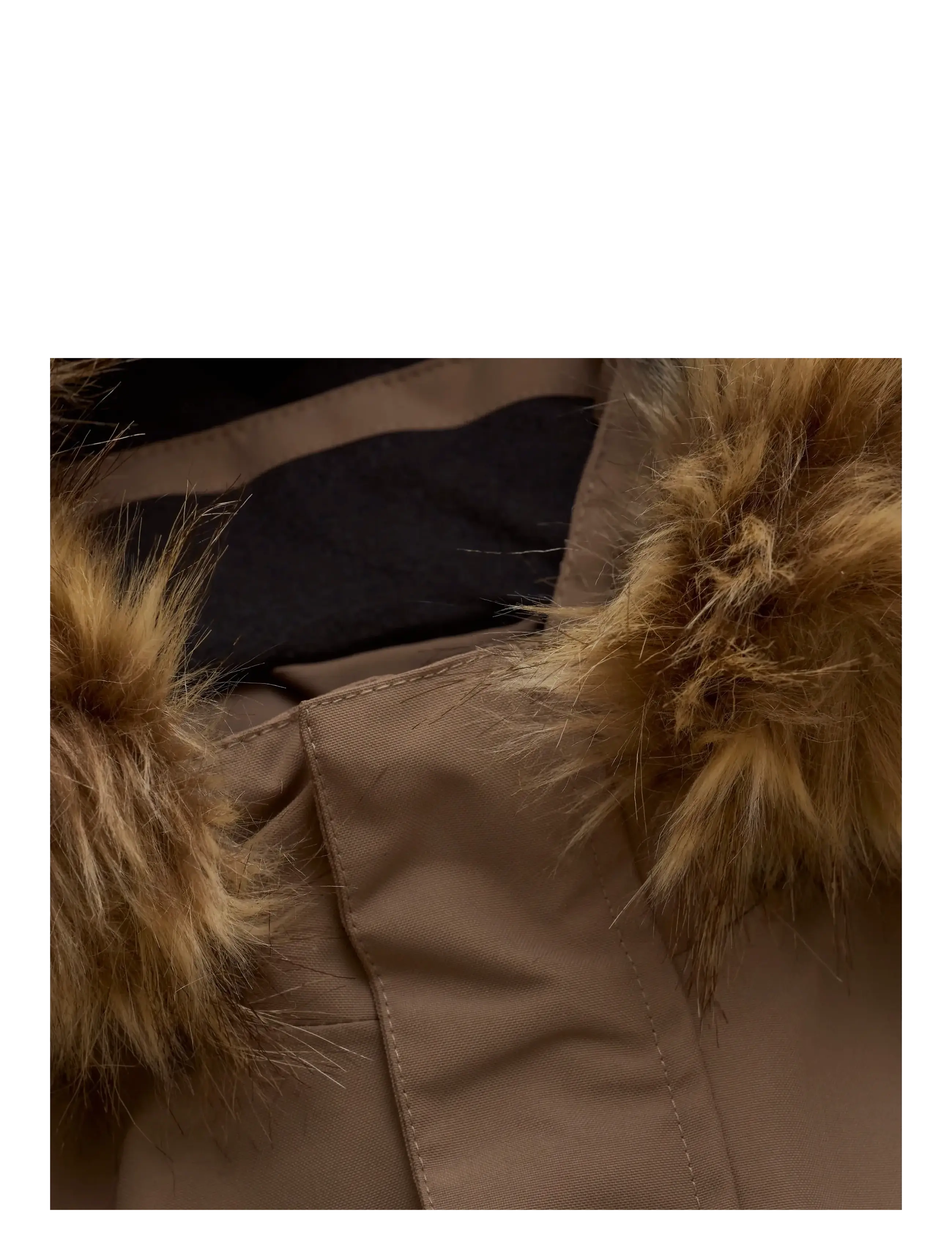 Color Kids - Coverall W. Fake Fur - overtøj - fossil - 3