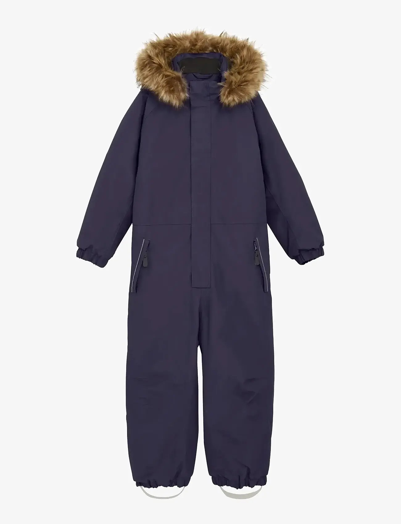 Color Kids - Coverall W. Fake Fur - overtøj - graystone - 0