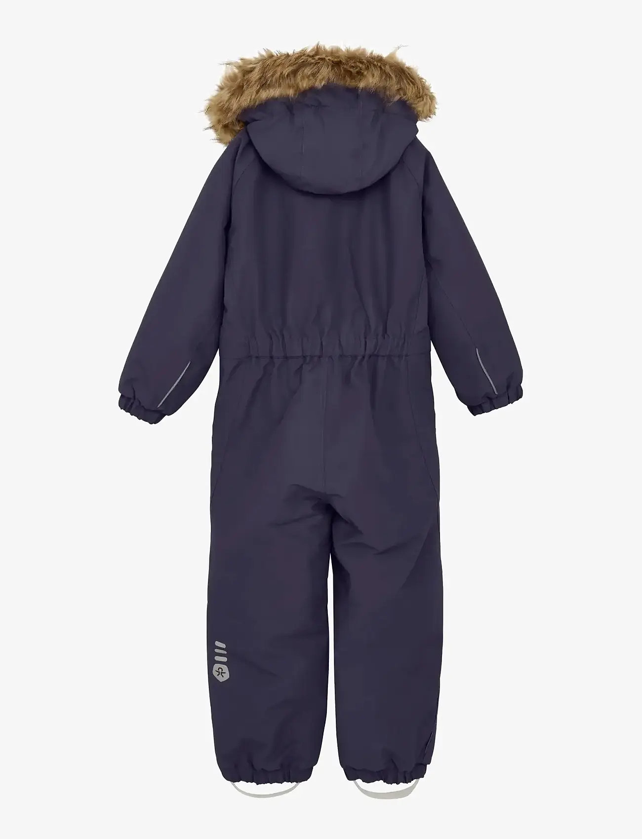 Color Kids - Coverall W. Fake Fur - overtøj - graystone - 1