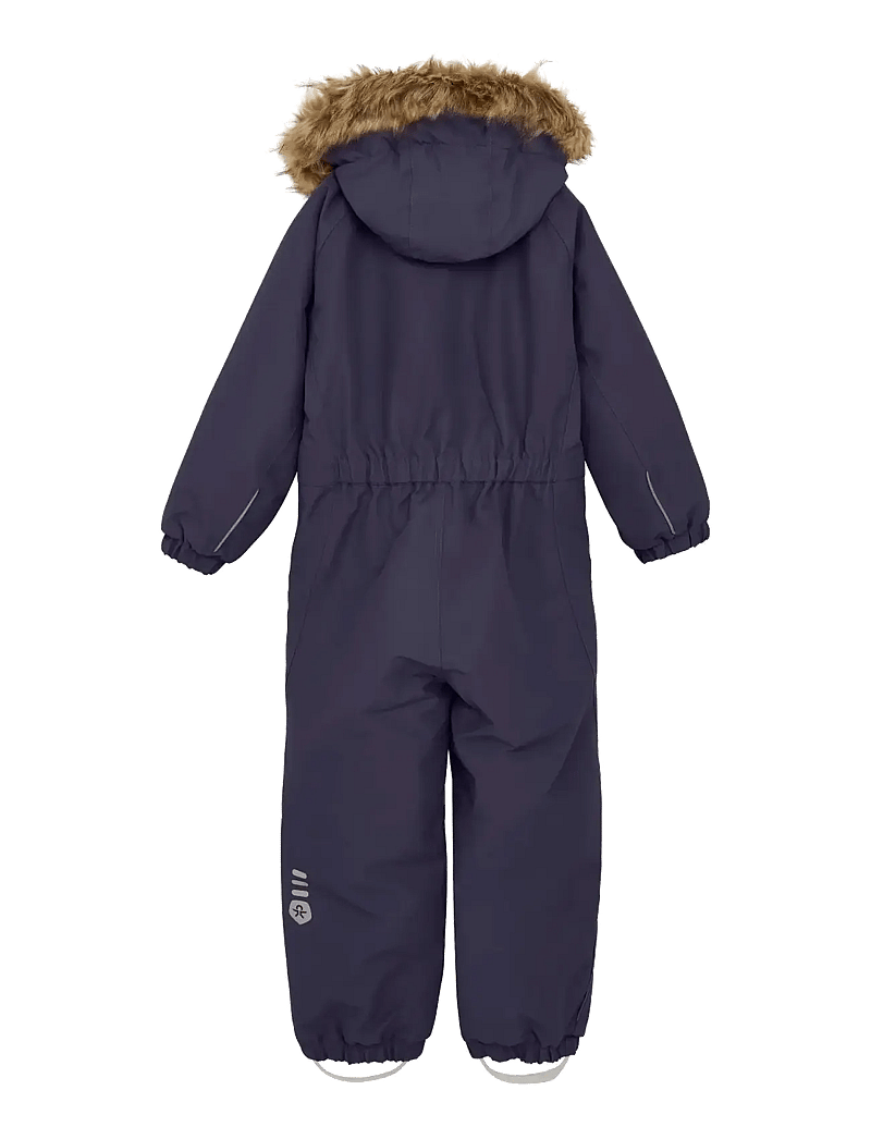 Color Kids - Coverall W. Fake Fur - overtøj - graystone - 1
