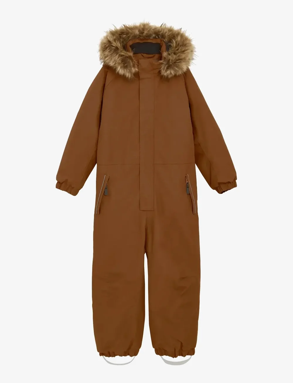 Color Kids - Coverall W. Fake Fur - Õueriided - nuthatch - 0