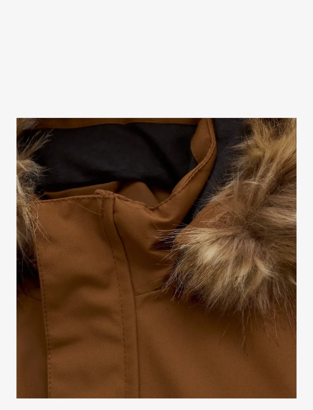 Color Kids - Coverall W. Fake Fur - Õueriided - nuthatch - 2
