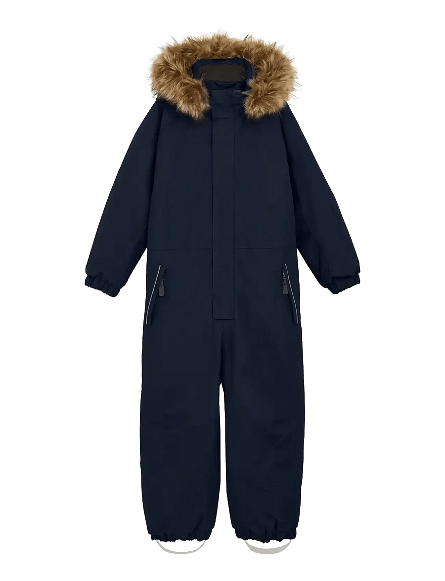 Color Kids - Coverall W. Fake Fur - outdoor - total eclipse - 0