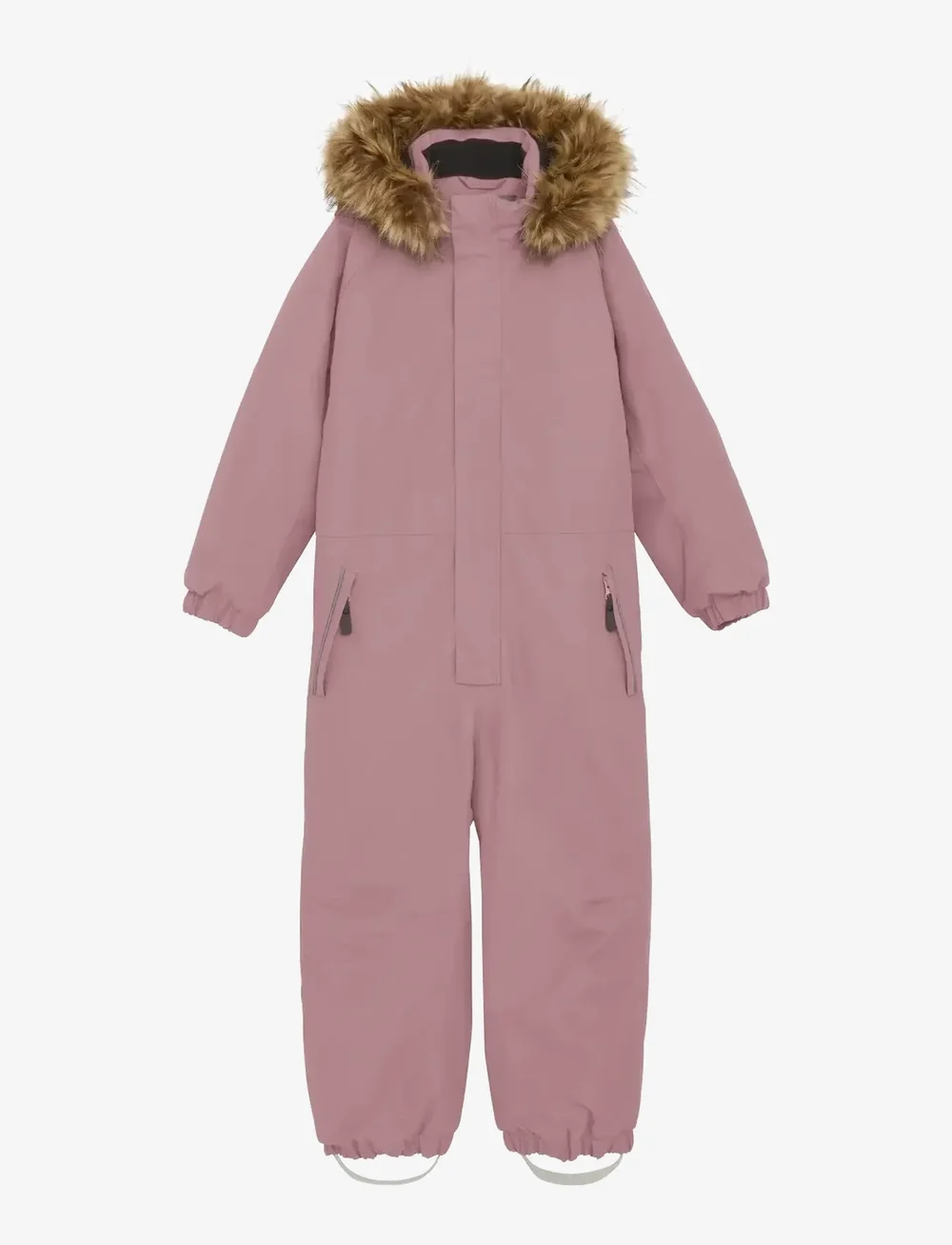 Color Kids - Coverall W. Fake Fur - ytterkläder - woodrose - 0