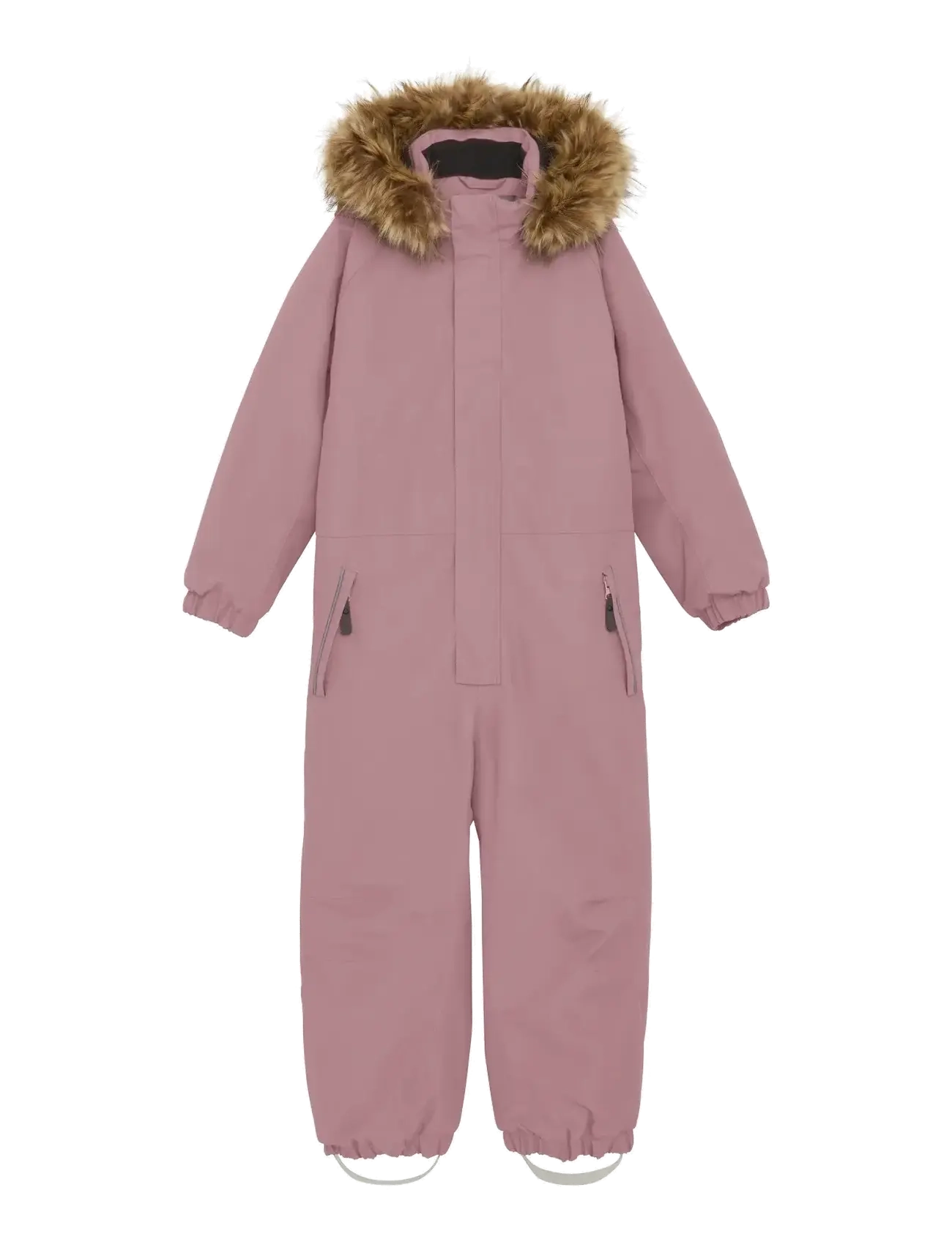 Color Kids Coverall W. Fake Fur - Flyverdragter - WOODROSE / pink/rose