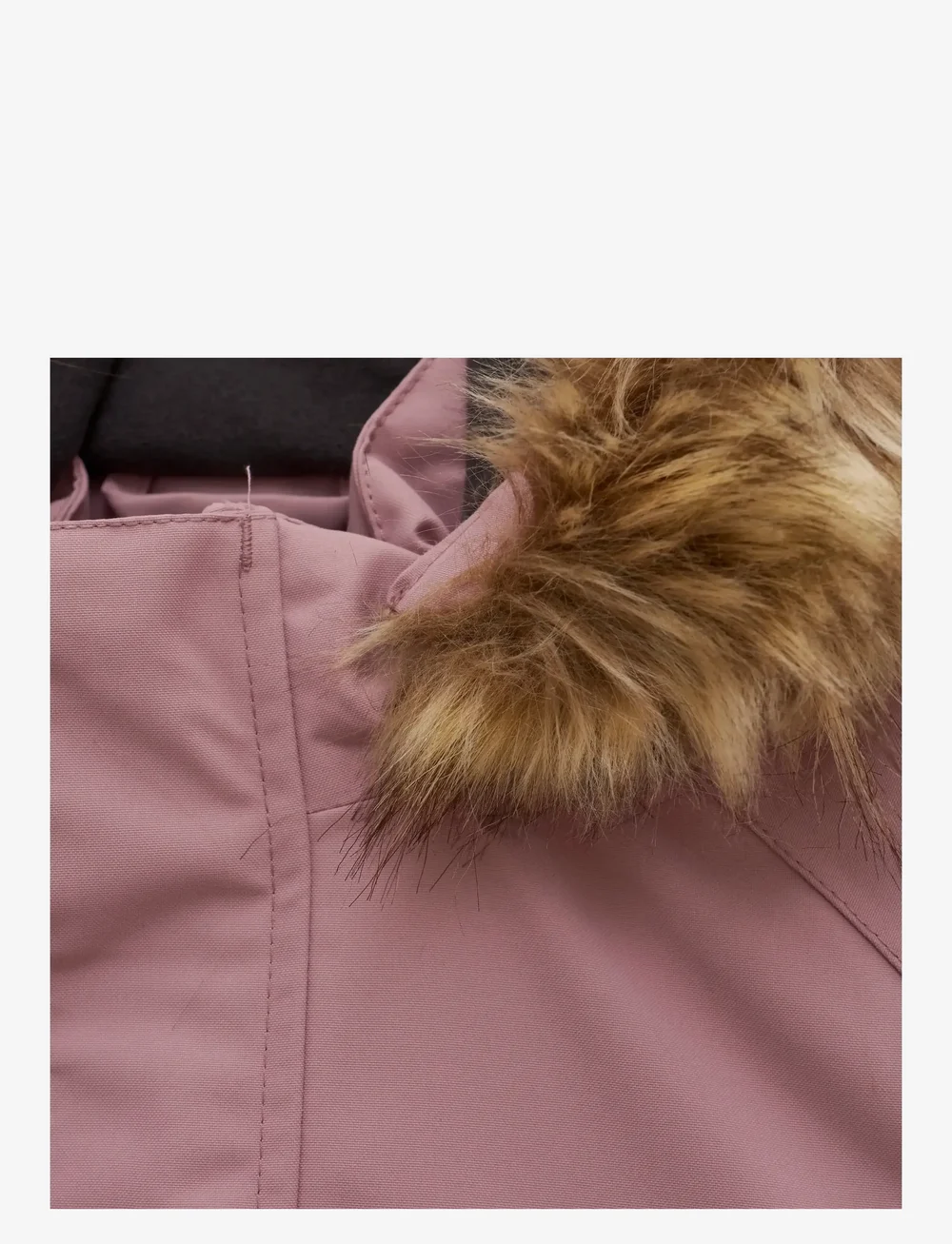 Color Kids - Coverall W. Fake Fur - ytterkläder - woodrose - 2