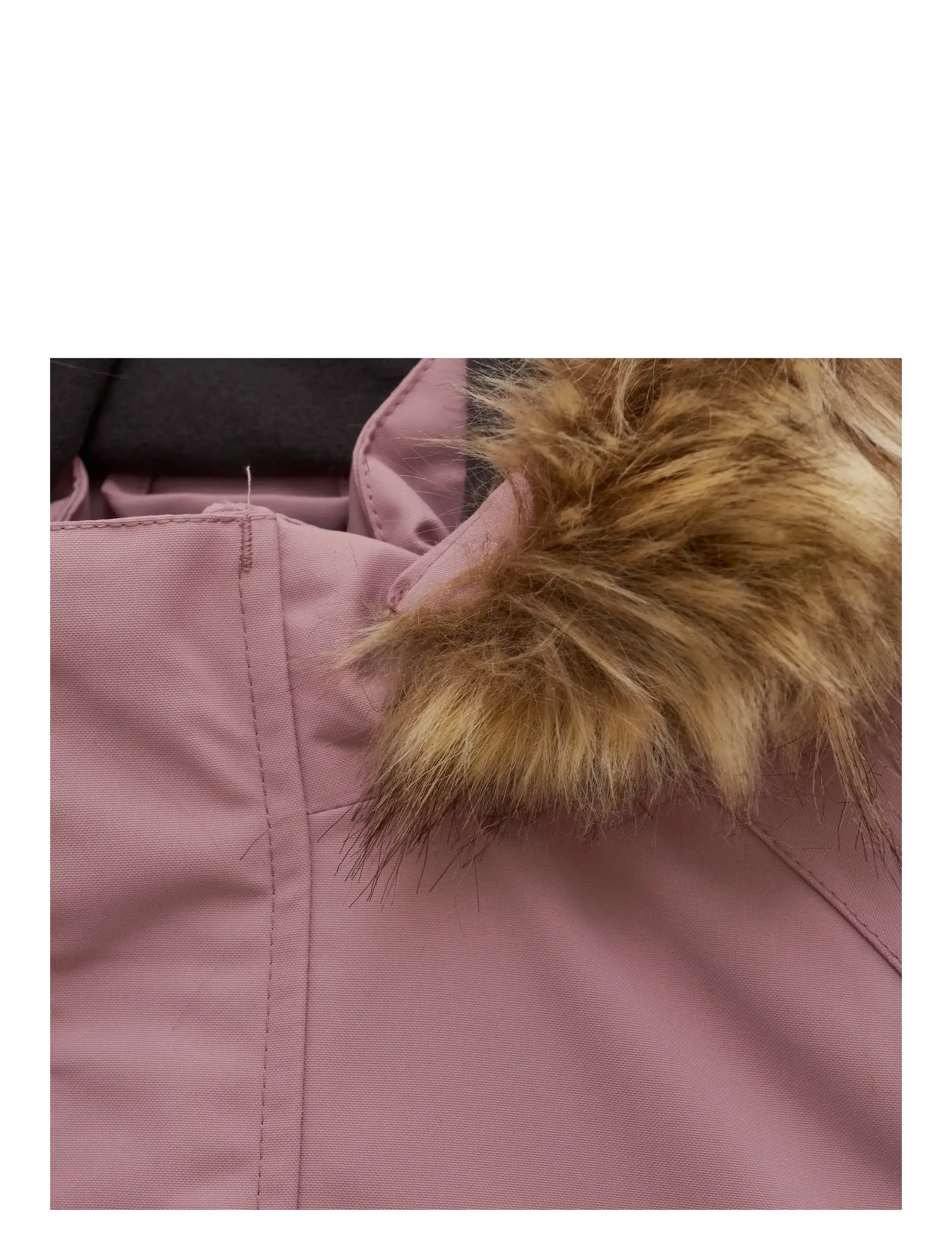 Color Kids - Coverall W. Fake Fur - overtøj - woodrose - 2