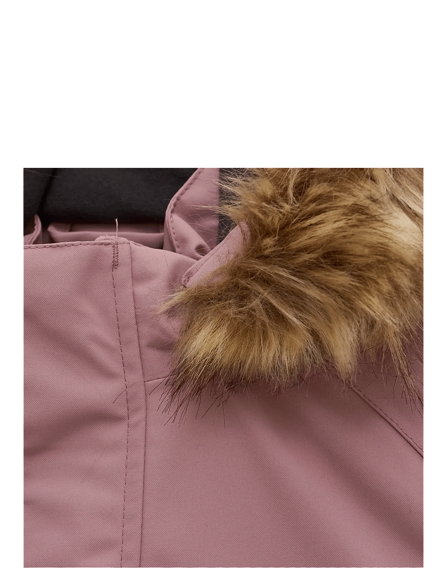 Color Kids - Coverall W. Fake Fur - overtøj - woodrose - 2