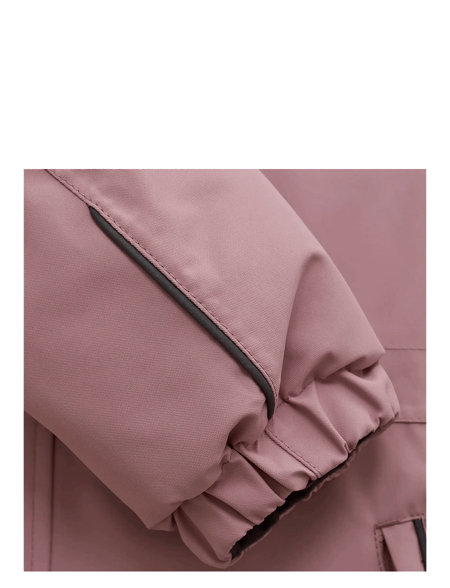 Color Kids - Coverall W. Fake Fur - overtøj - woodrose - 3