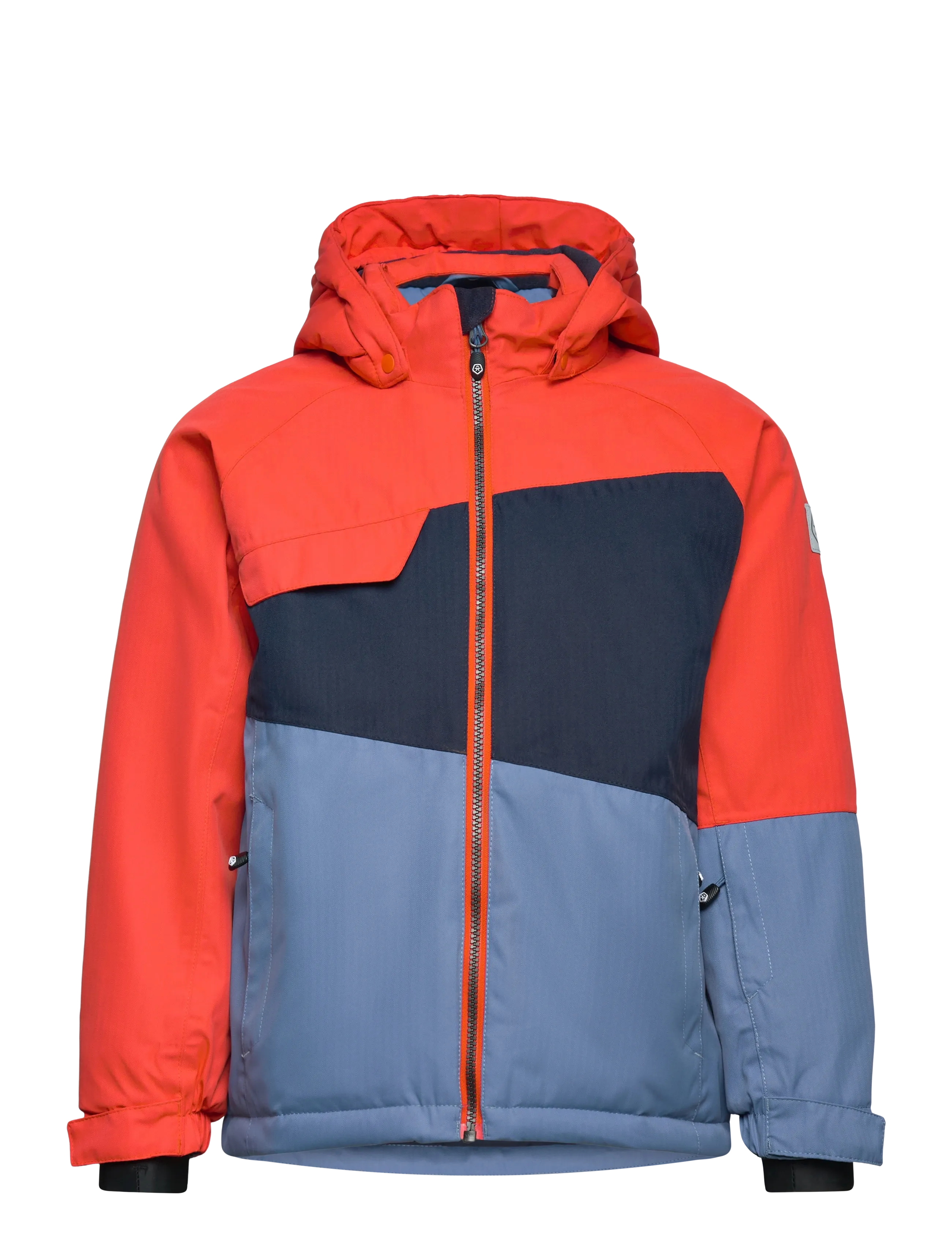 Color Kids Ski Jacket - Colorblock - Õueriided - TANGERINE TANGO / red