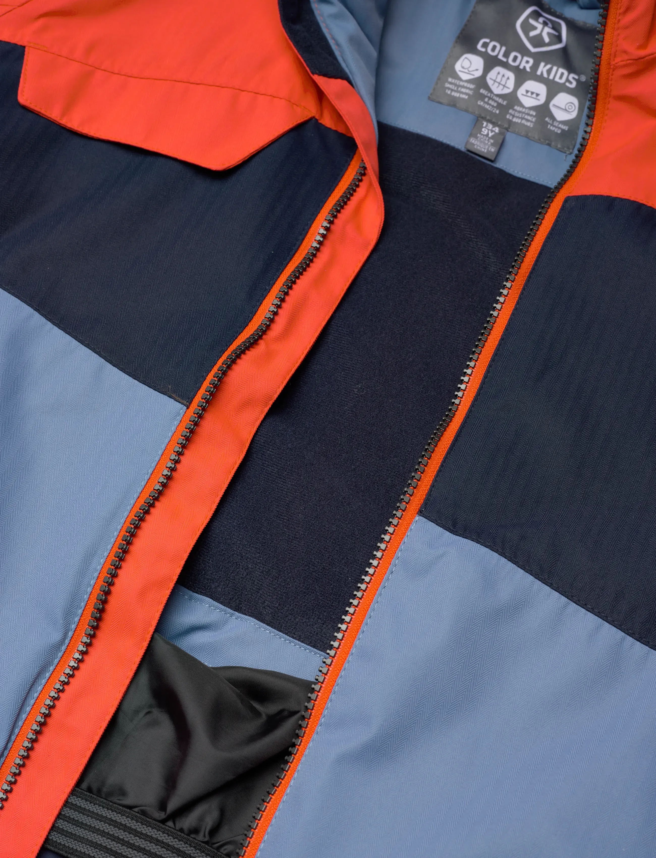 Color Kids - Ski Jacket - Colorblock - vinterjakker - tangerine tango - 5