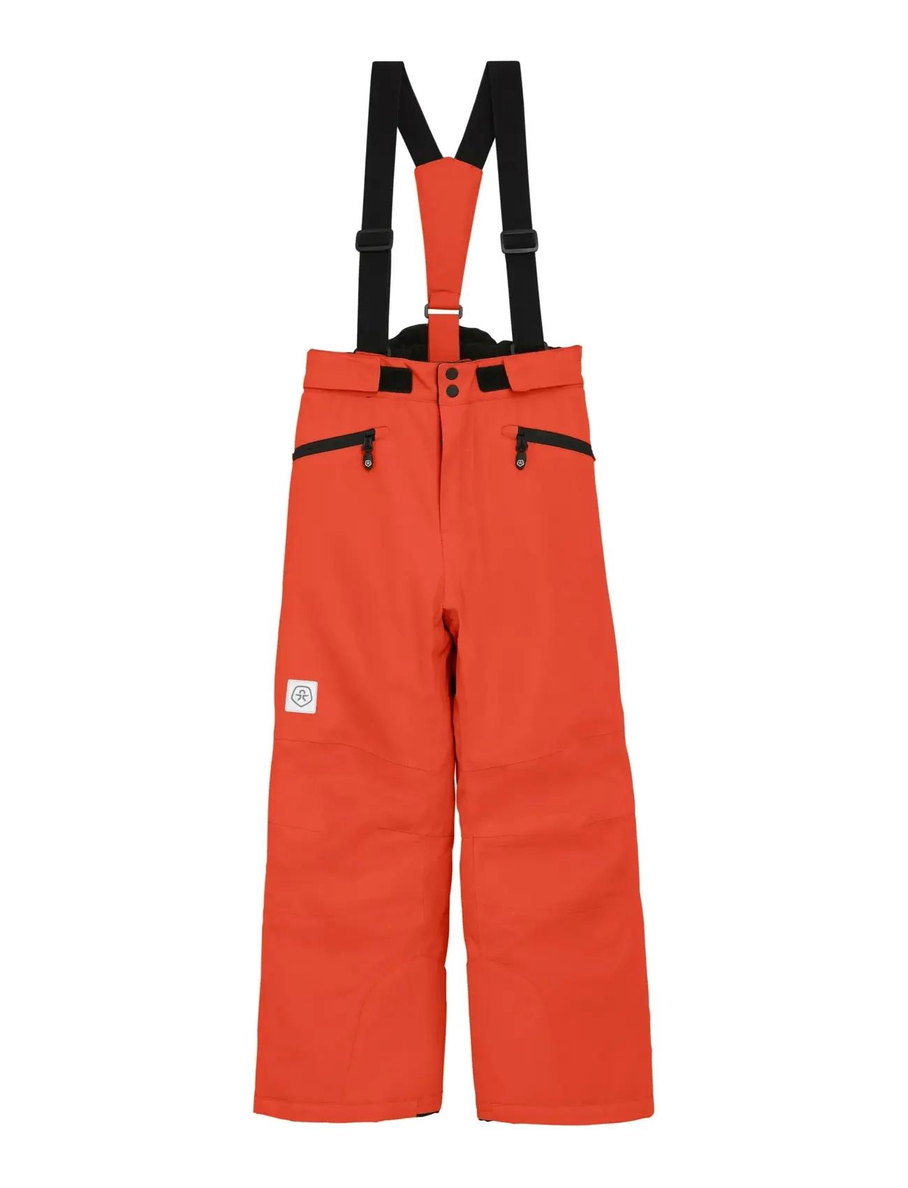 Color Kids - Ski Pants W. Pockets - overtræksbukser - tangerine tango - 1
