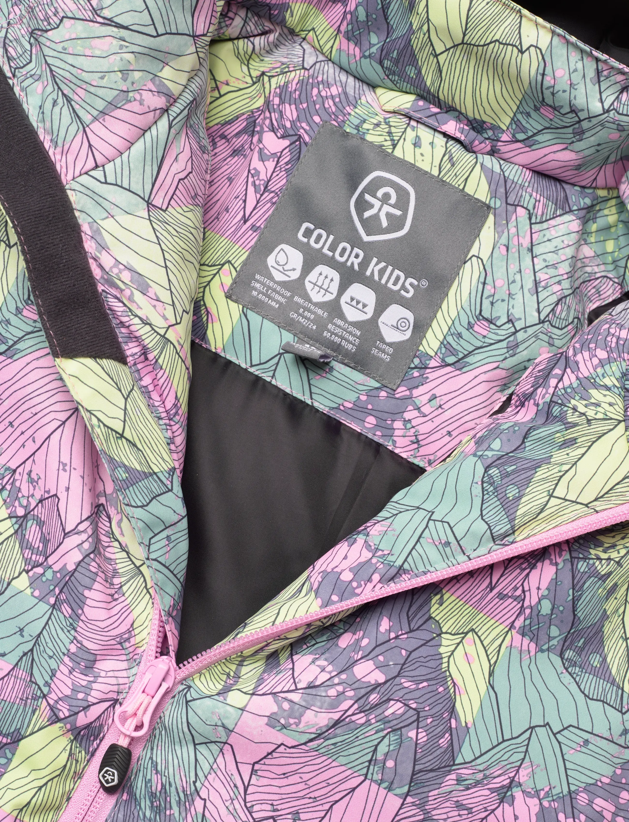Color Kids - Ski Jacket - AOP - vinterjakker - bonbon - 2