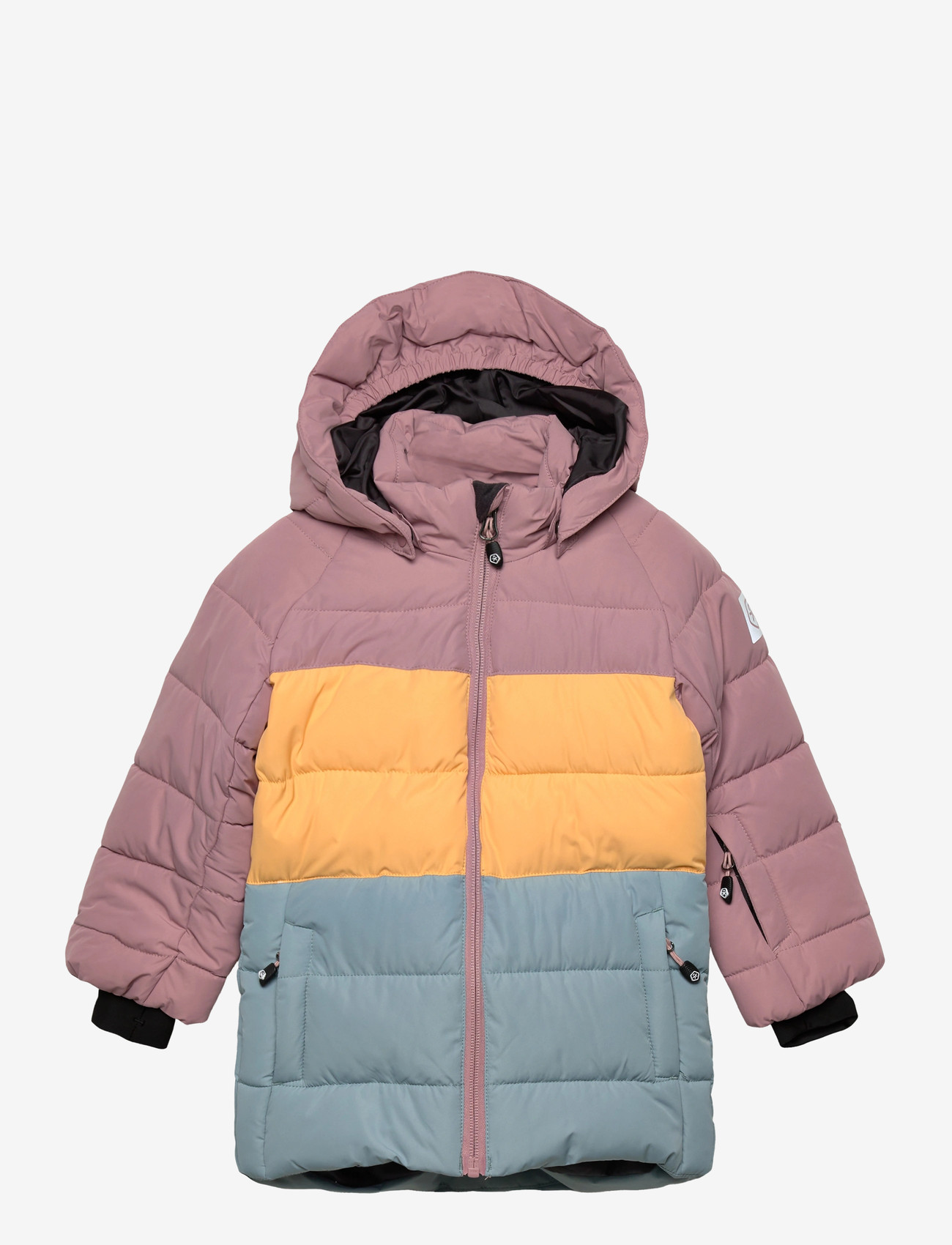 Color Kids - Ski Jacket -Quilt & Colorblock - ski jackets - woodrose - 0