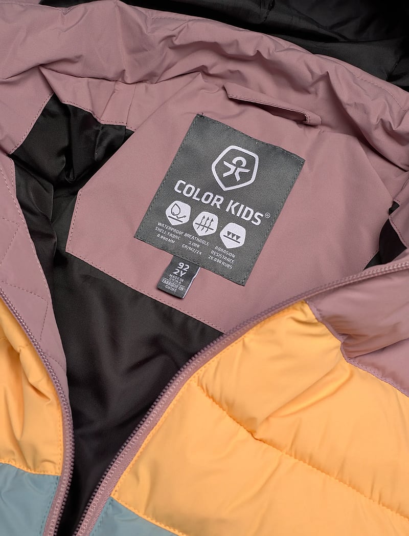 Color Kids - Ski Jacket -Quilt & Colorblock - ski jackets - woodrose - 2