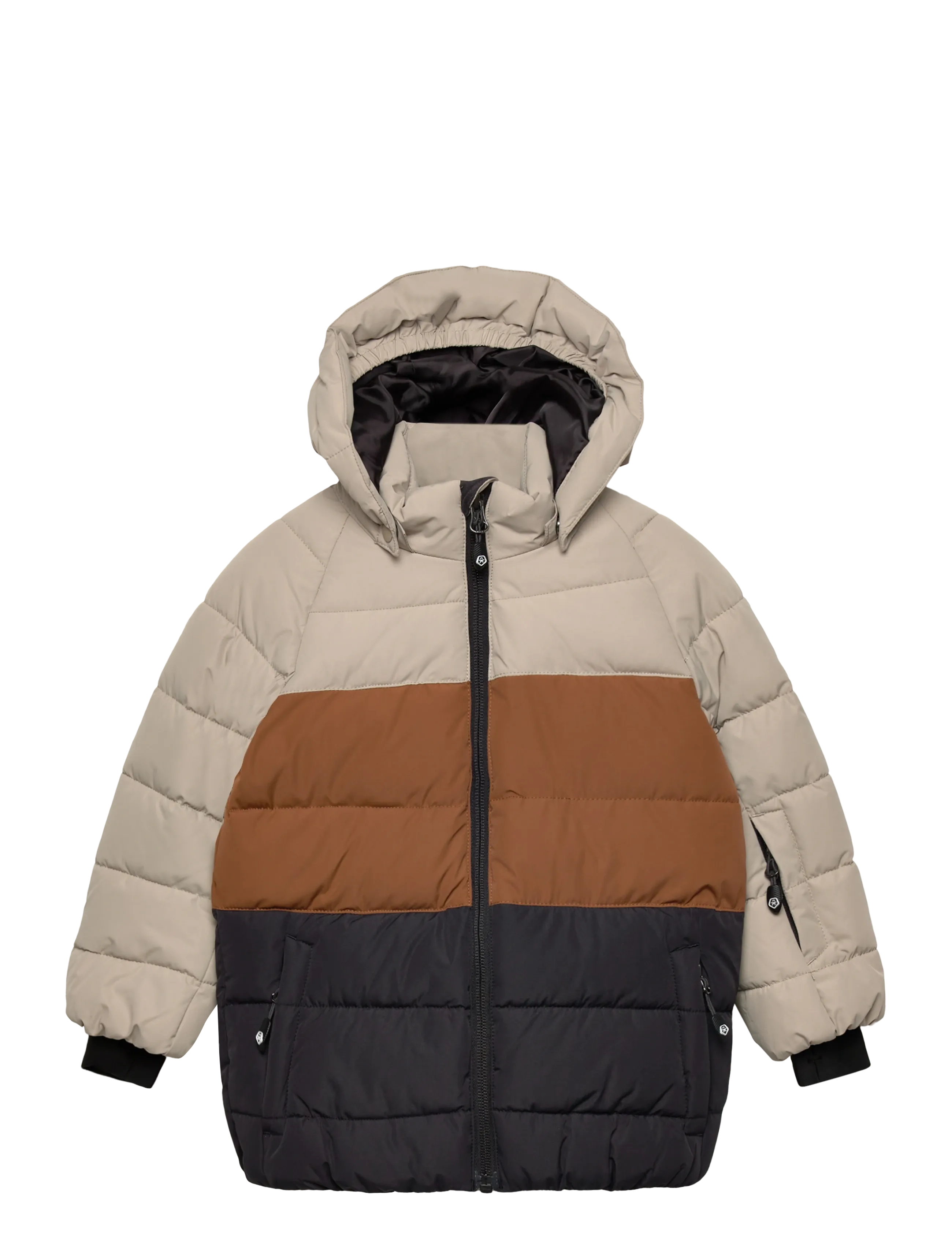 Color Kids Ski Jacket -Quilt & Colorblock - Super Deals heute - PURE CASHMERE / brown