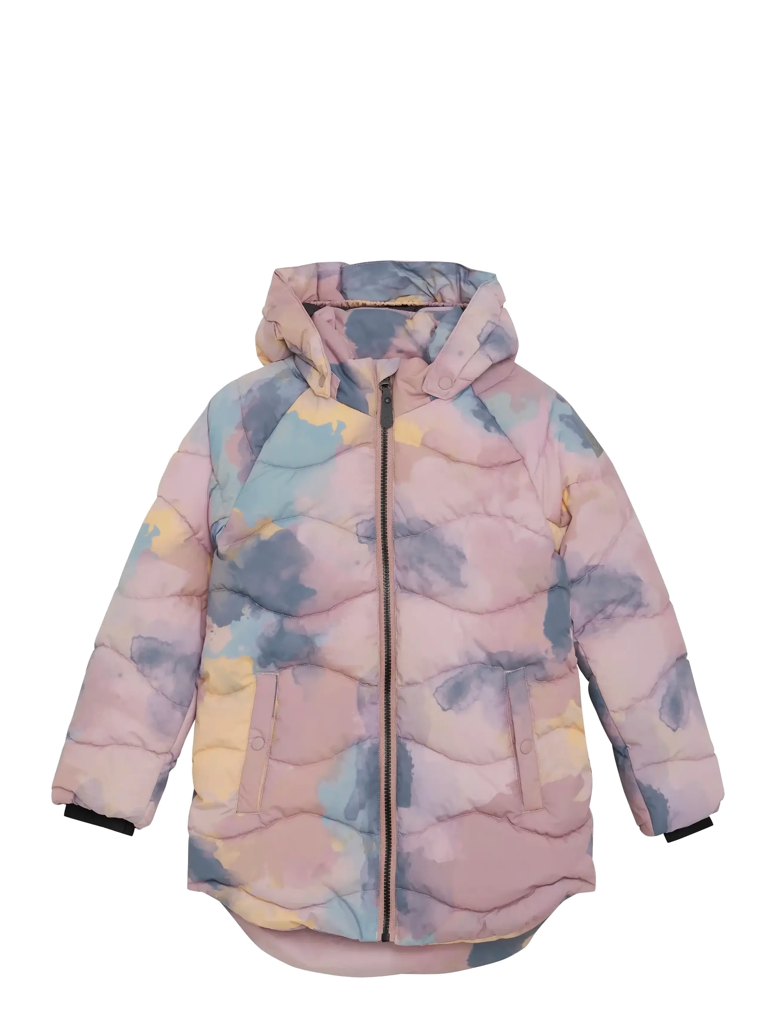 Color Kids Jacket - Quilt, Long & AOP - Overtøj - ANTLER / multi