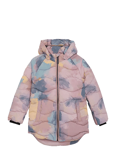 Color Kids Jacket - Quilt, Long & AOP - Odzież - ANTLER / multi