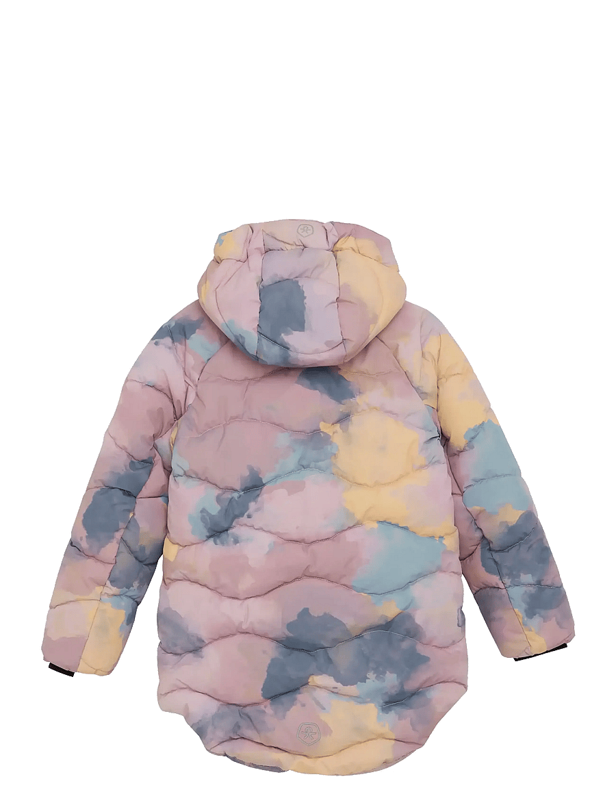 Color Kids - Jacket - Quilt, Long & AOP - ulkovaatteet - antler - 1