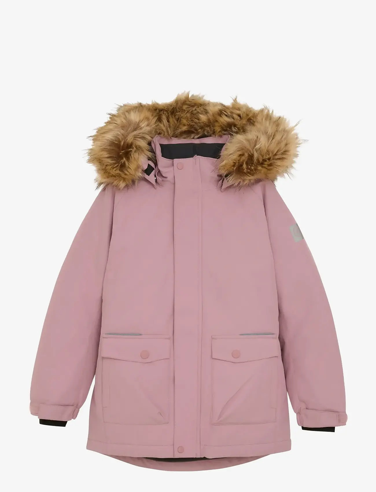 Color Kids - Parka W. Fake Fur - ski jackets - woodrose - 0