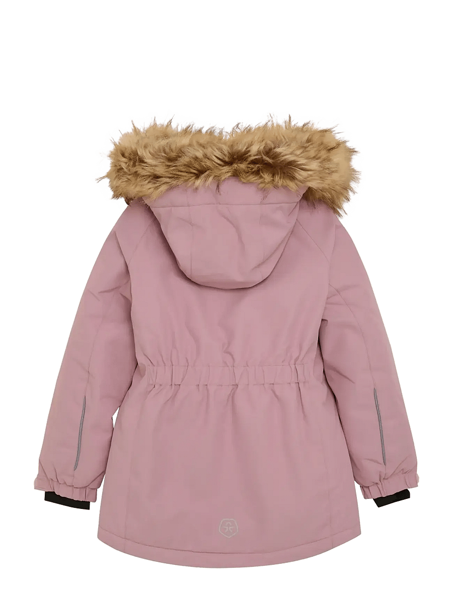 Color Kids - Parka W. Fake Fur - skijacken - woodrose - 1