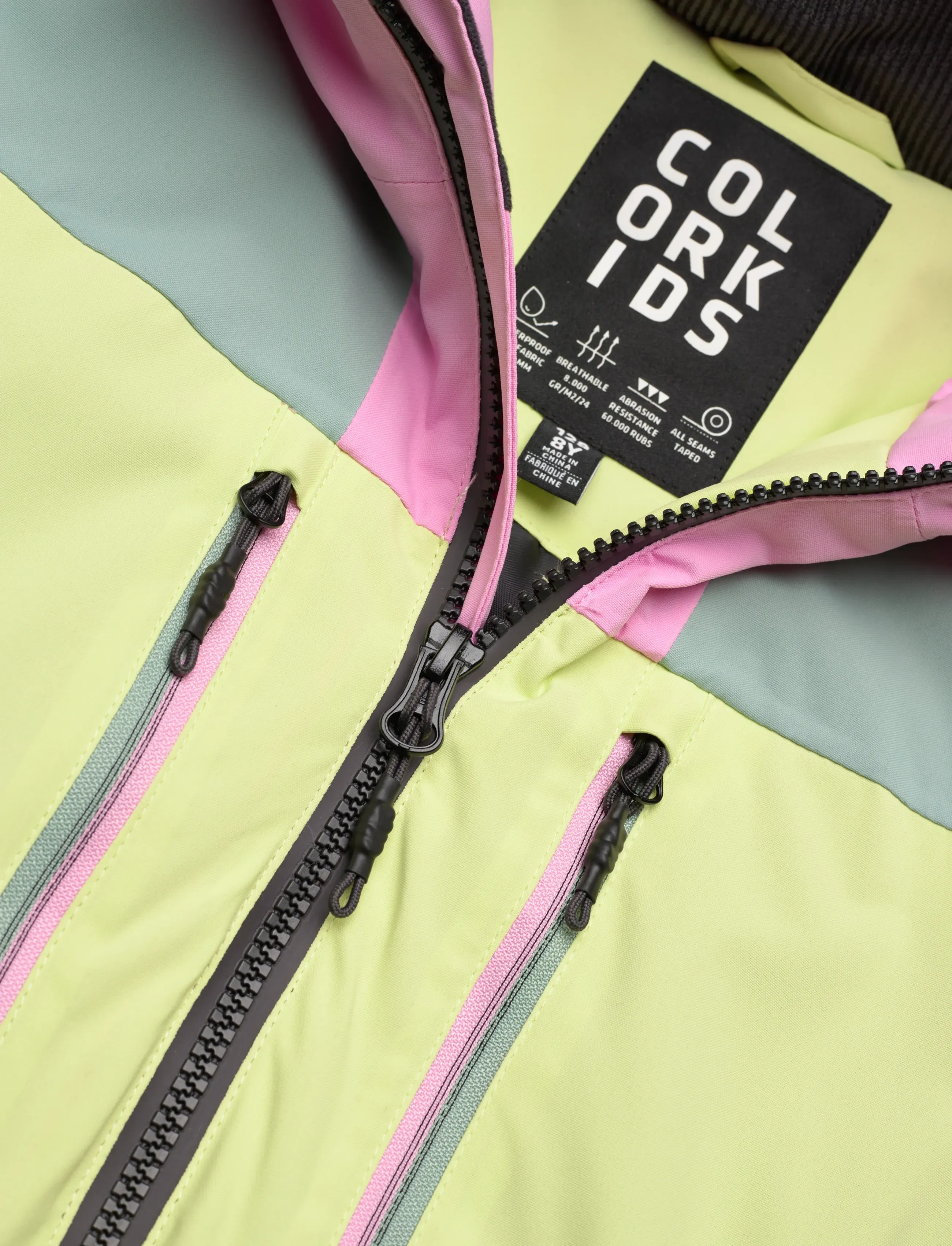 Color Kids - Jr. Ski Jacket -Colorbl. - vinterjakker - shadow lime - 2