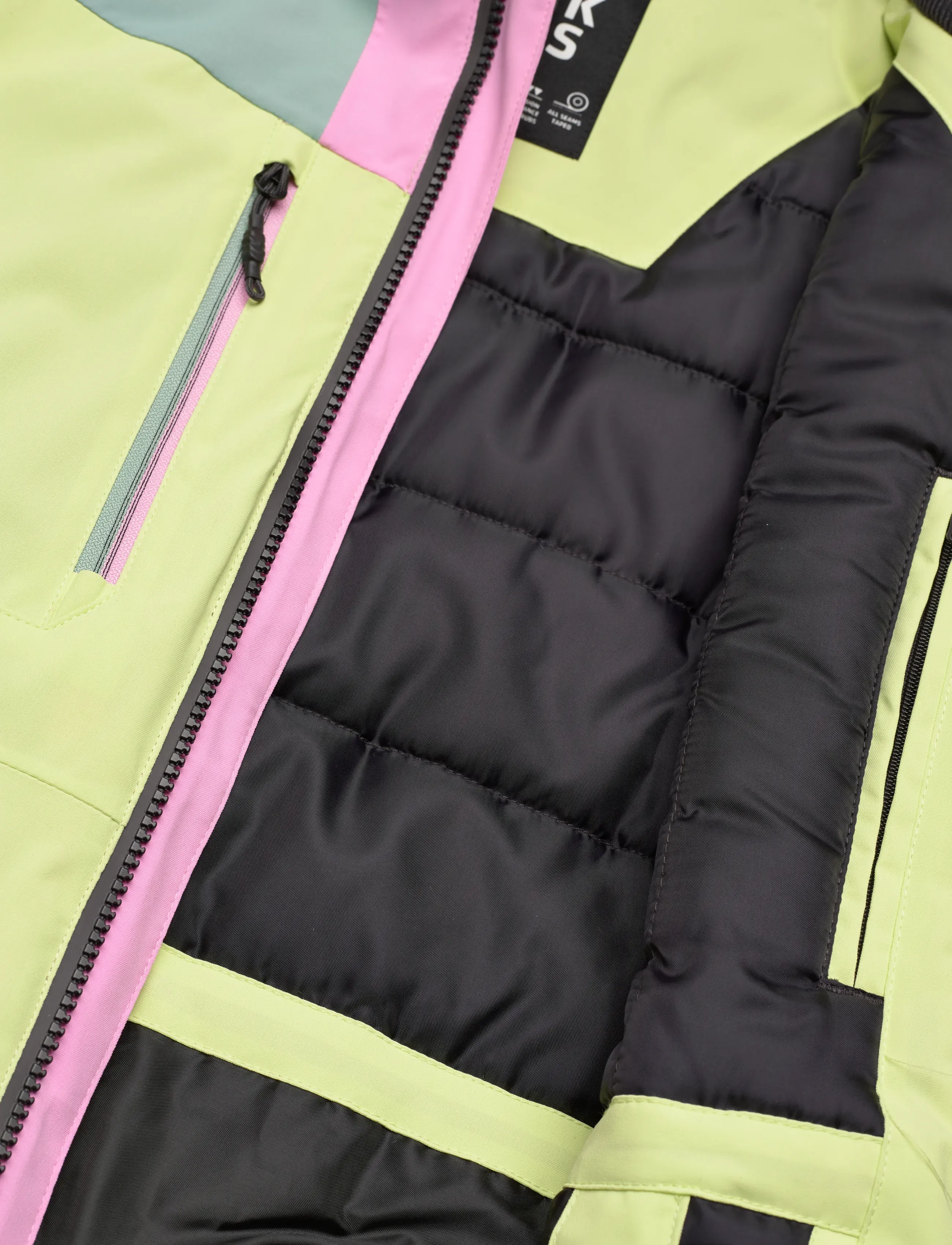 Color Kids - Jr. Ski Jacket -Colorbl. - vinterjakker - shadow lime - 4