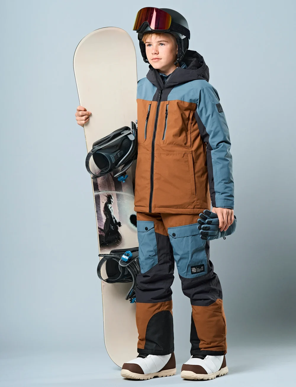 Color Kids - Jr. Ski Jacket - Colorbl. - isolerede jakker - nuthatch - 0