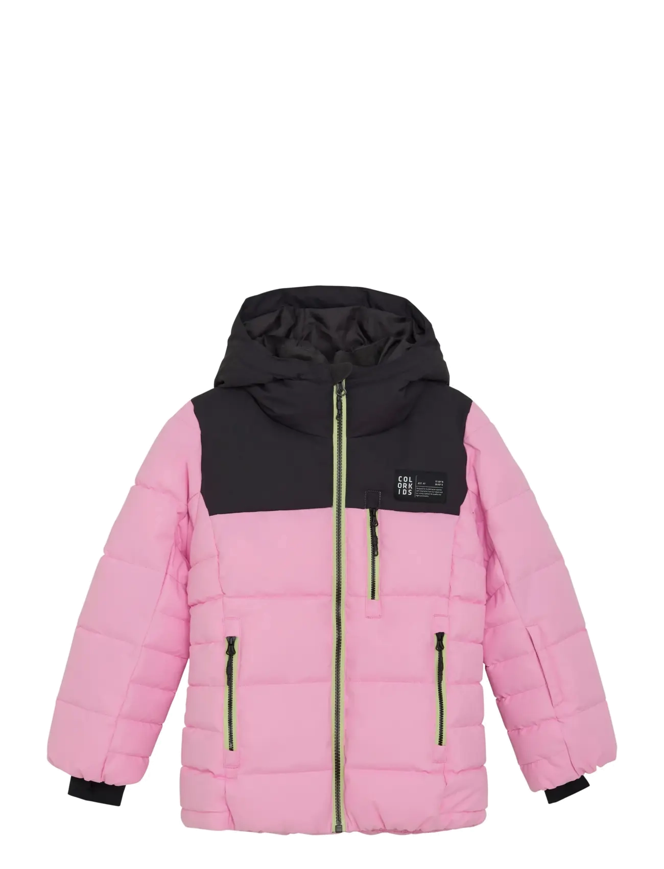 Color Kids Jr. Ski Puffer Jacket Quilt, Børn, Ski Pufferjakke, Pink, Str: 164
