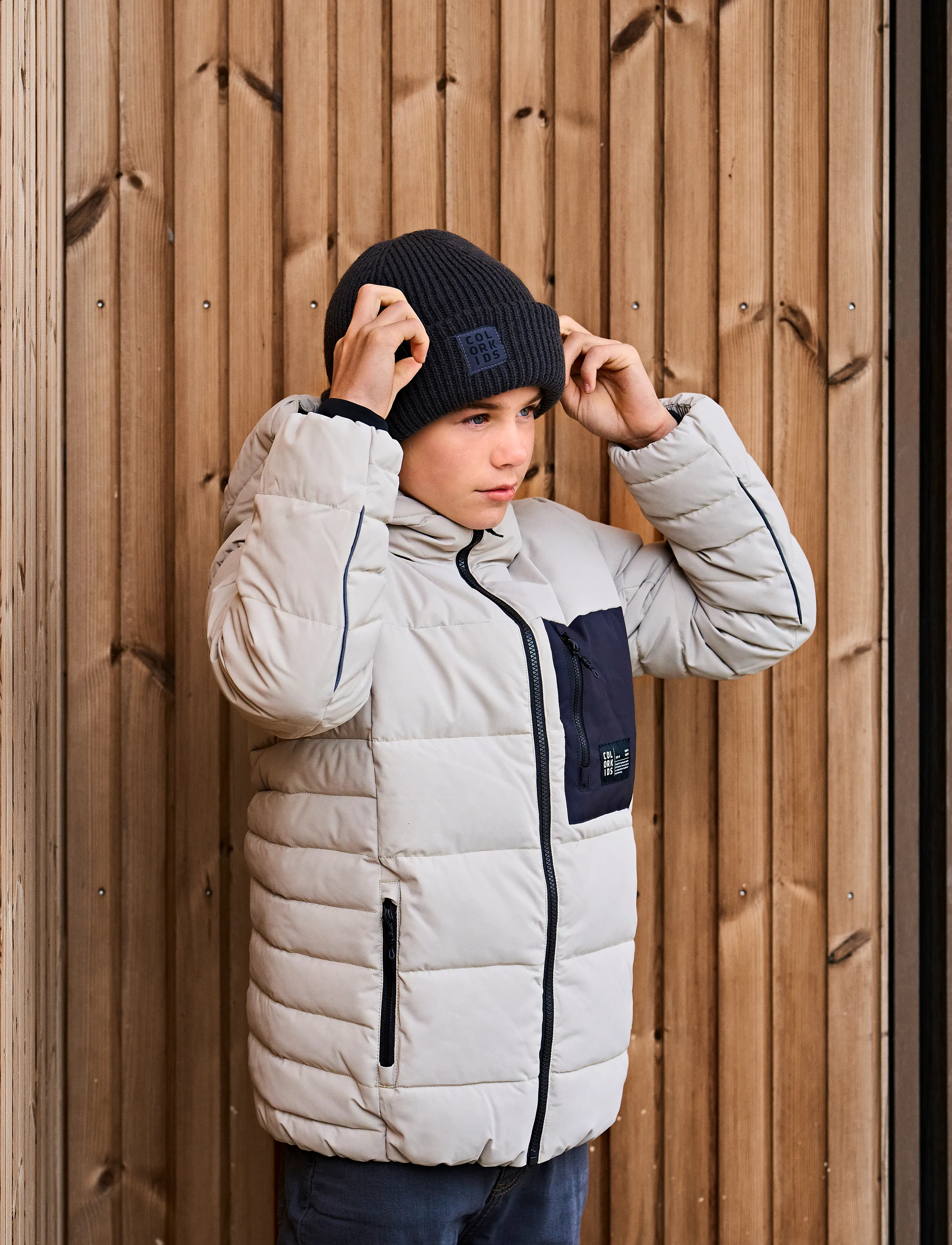 Color Kids - Jr. Ski Puffer Jacket - Quilt - skijakker - pure cashmere - 4