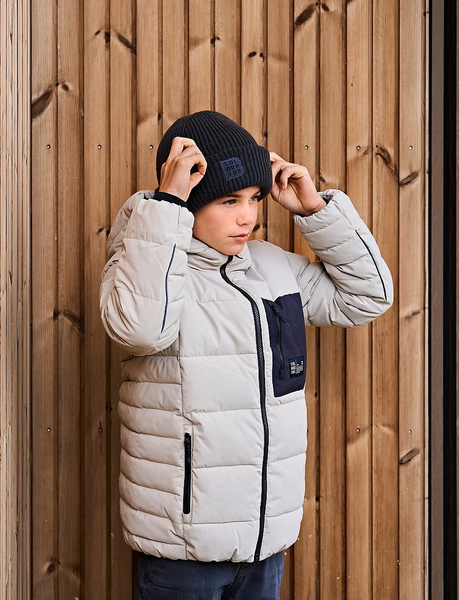 Color Kids - Jr. Ski Puffer Jacket - Quilt - skijakker - pure cashmere - 4